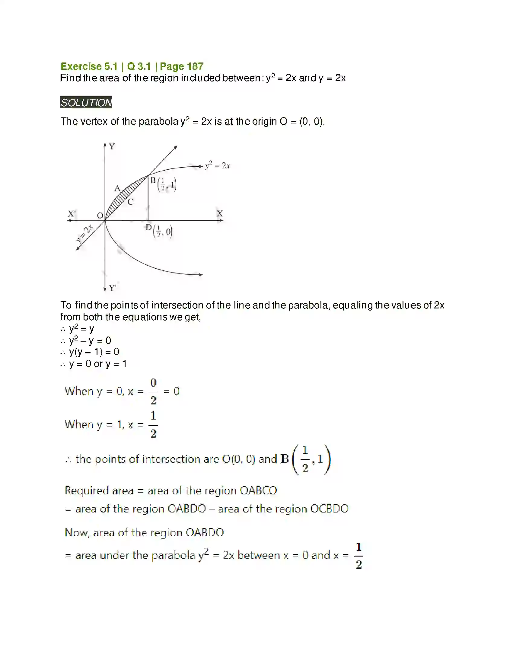 Maharashtra Board Class 12th Mathematics & Statistics-2 (Arts & Science) Application of Definite Integration Solution 8