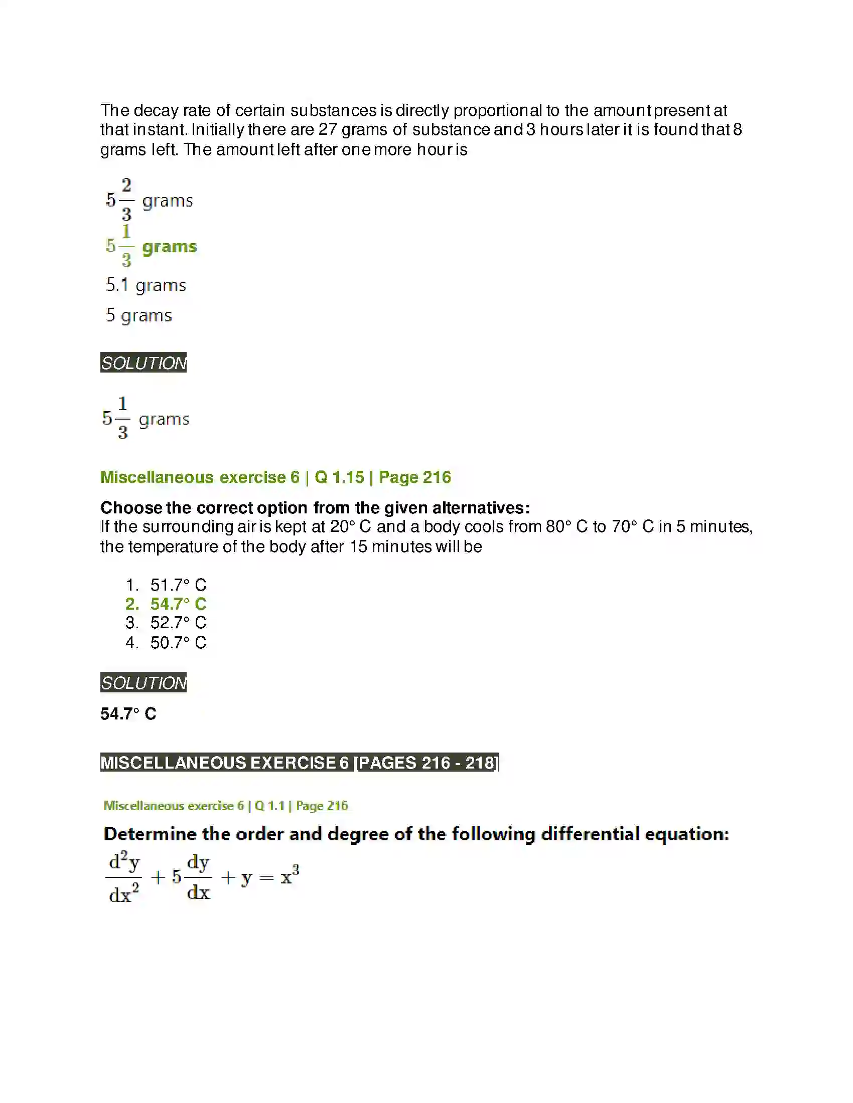 Maharashtra Board Class 12th Mathematics & Statistics-2 (Arts & Science) Differential Equations Solution 116