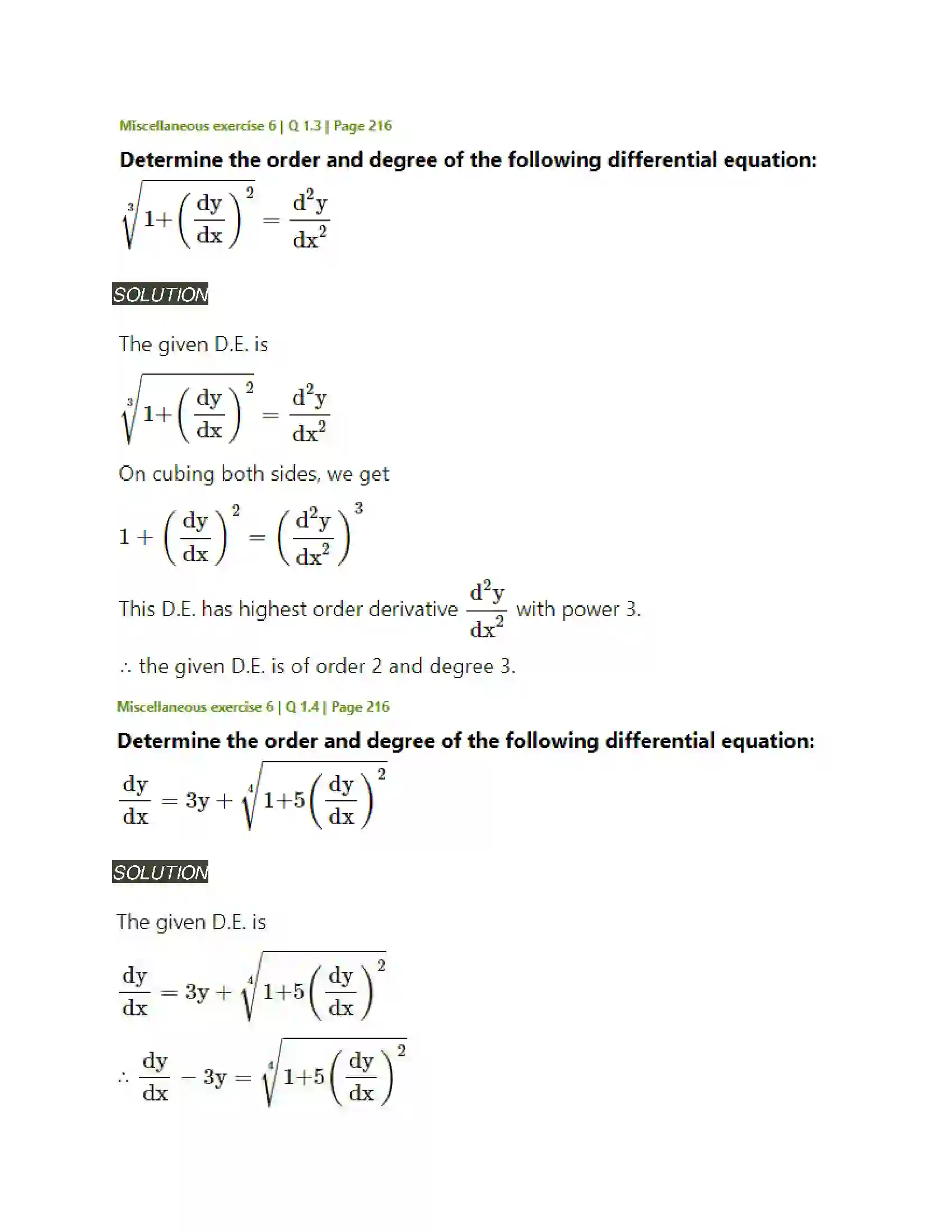 Maharashtra Board Class 12th Mathematics & Statistics-2 (Arts & Science) Differential Equations Solution 118