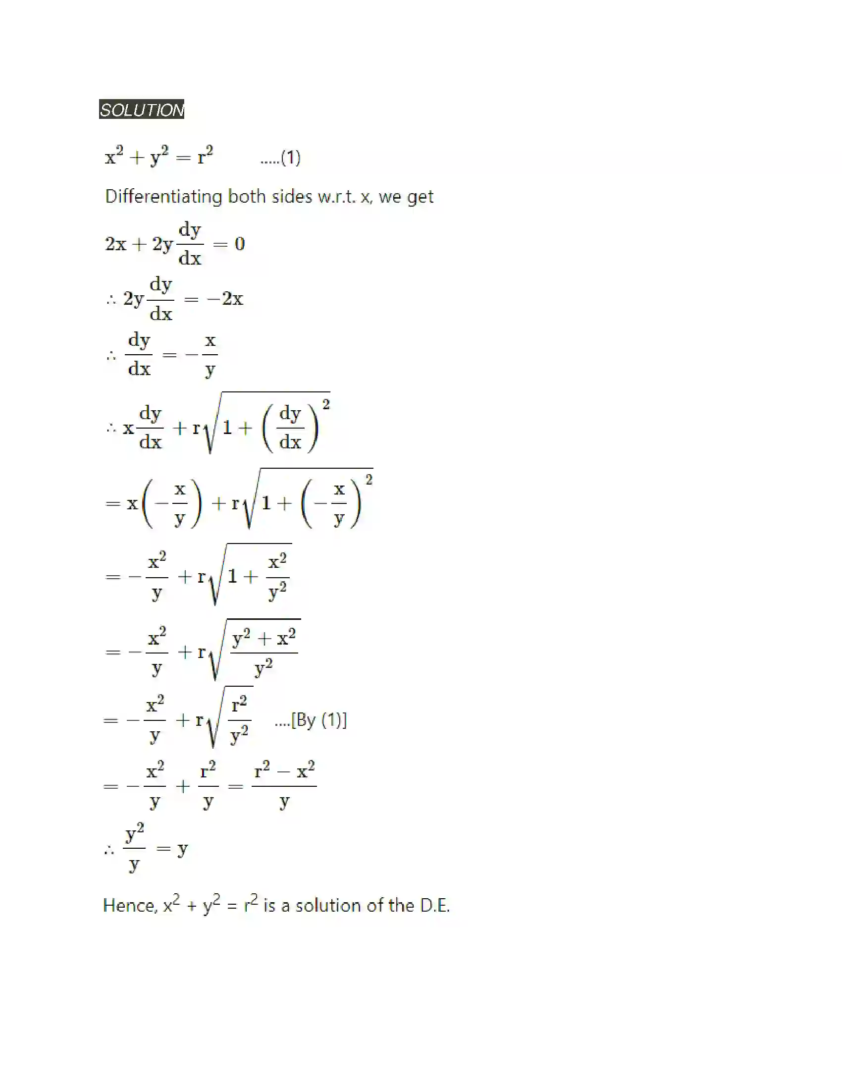 Maharashtra Board Class 12th Mathematics & Statistics-2 (Arts & Science) Differential Equations Solution 120