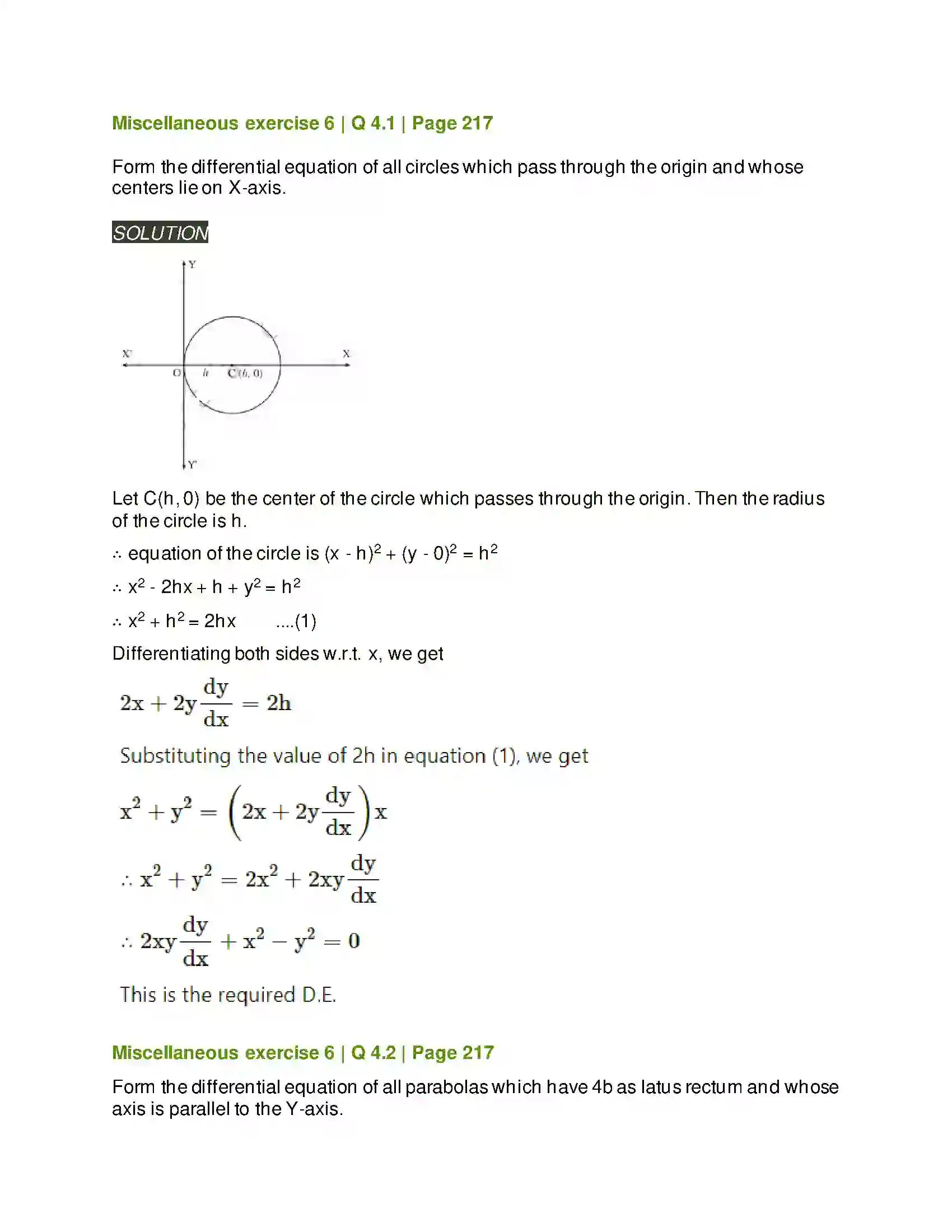 Maharashtra Board Class 12th Mathematics & Statistics-2 (Arts & Science) Differential Equations Solution 130