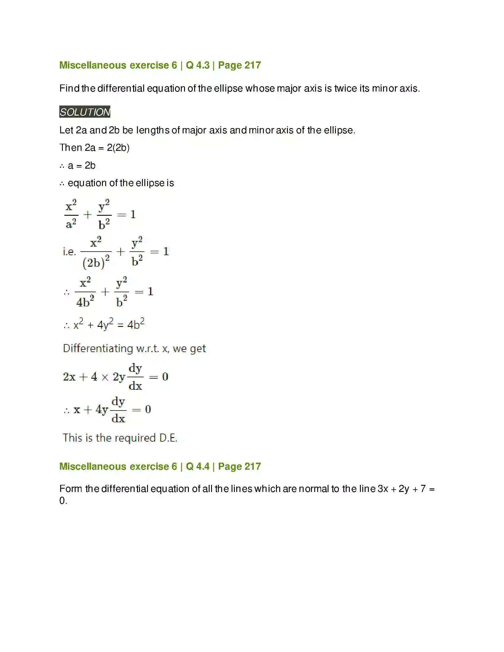 Maharashtra Board Class 12th Mathematics & Statistics-2 (Arts & Science) Differential Equations Solution 132