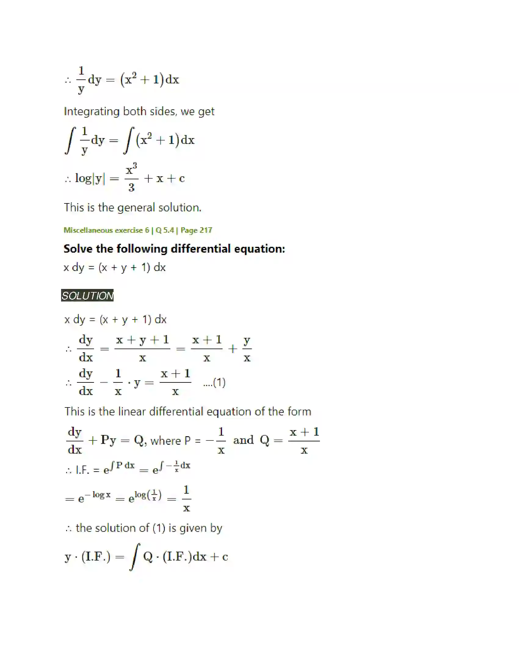 Maharashtra Board Class 12th Mathematics & Statistics-2 (Arts & Science) Differential Equations Solution 136