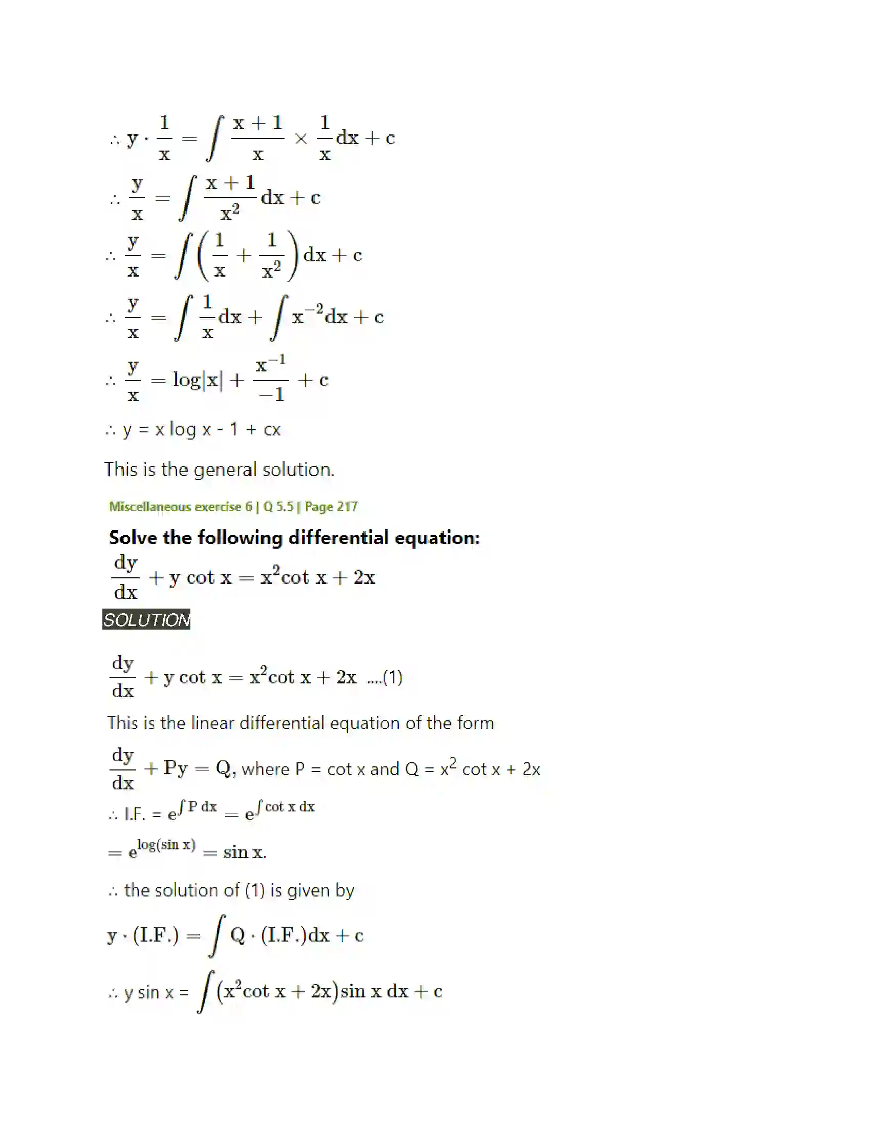 Maharashtra Board Class 12th Mathematics & Statistics-2 (Arts & Science) Differential Equations Solution 137