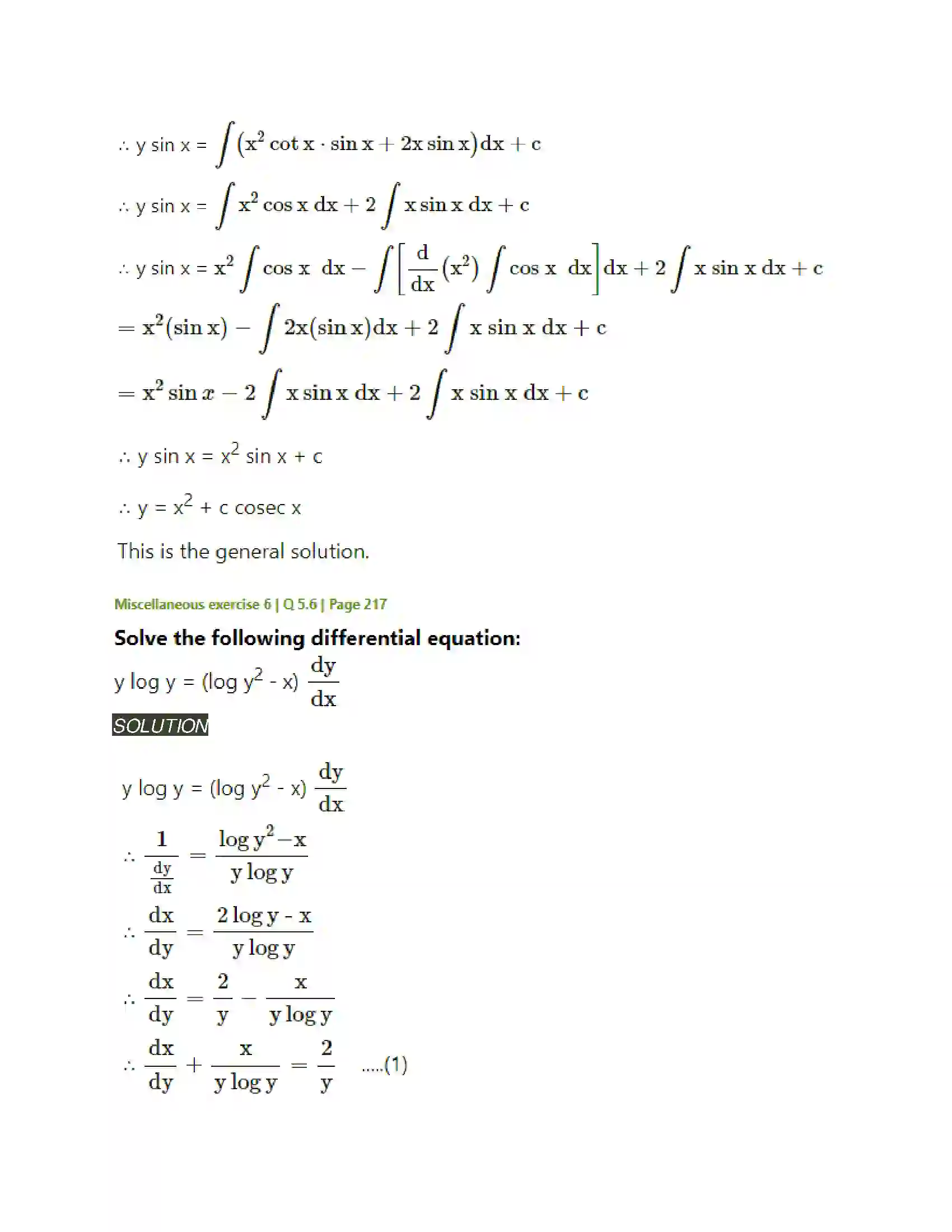Maharashtra Board Class 12th Mathematics & Statistics-2 (Arts & Science) Differential Equations Solution 138