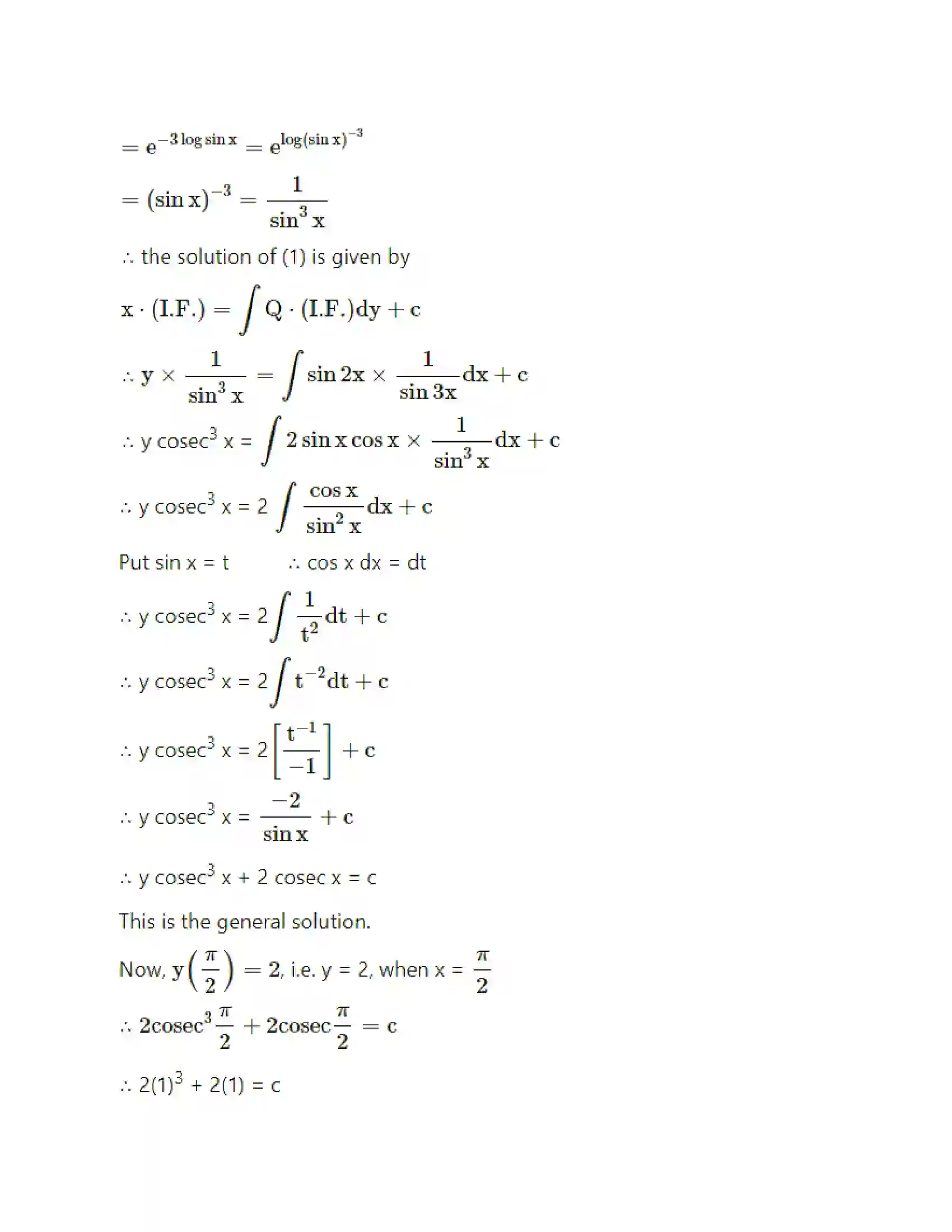Maharashtra Board Class 12th Mathematics & Statistics-2 (Arts & Science) Differential Equations Solution 144