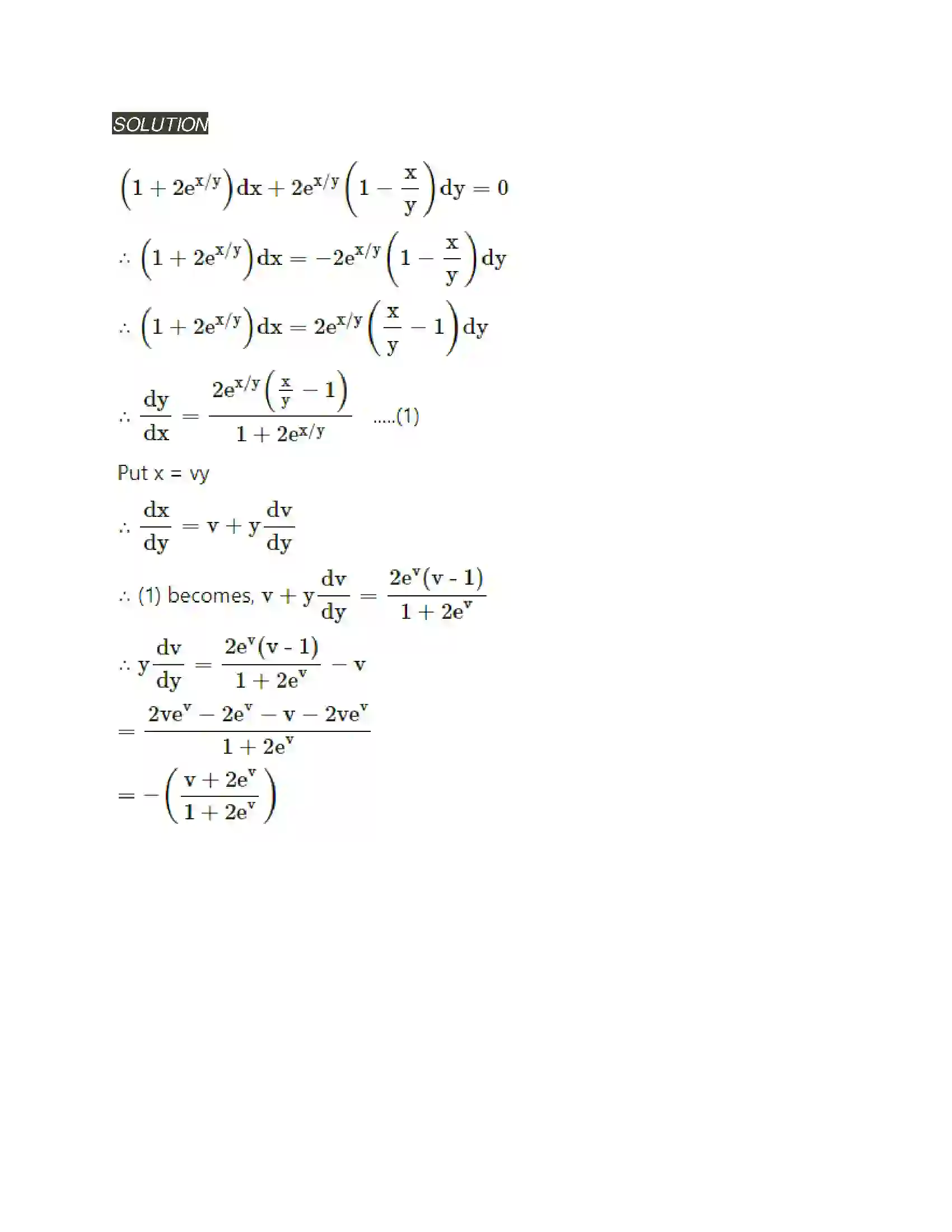 Maharashtra Board Class 12th Mathematics & Statistics-2 (Arts & Science) Differential Equations Solution 147