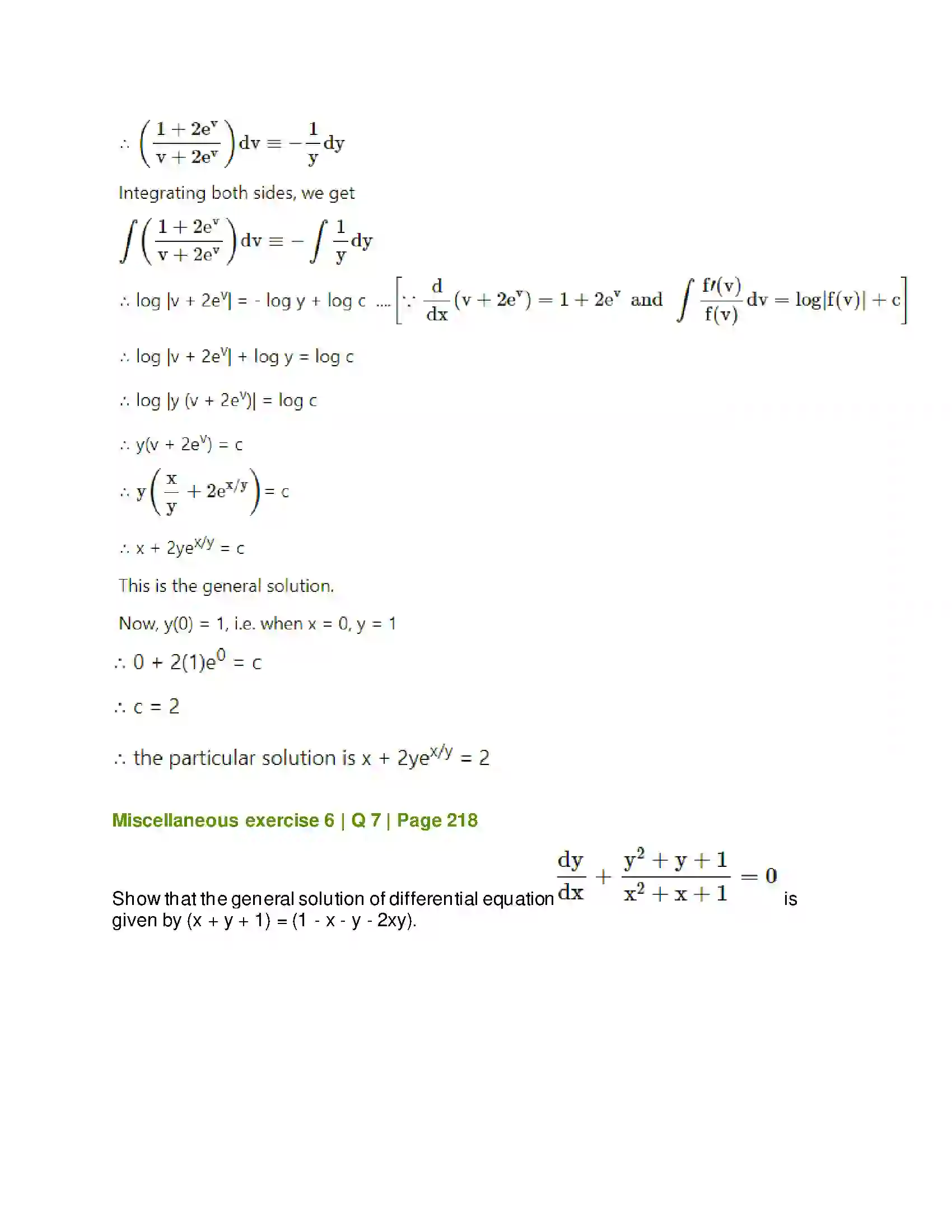 Maharashtra Board Class 12th Mathematics & Statistics-2 (Arts & Science) Differential Equations Solution 148