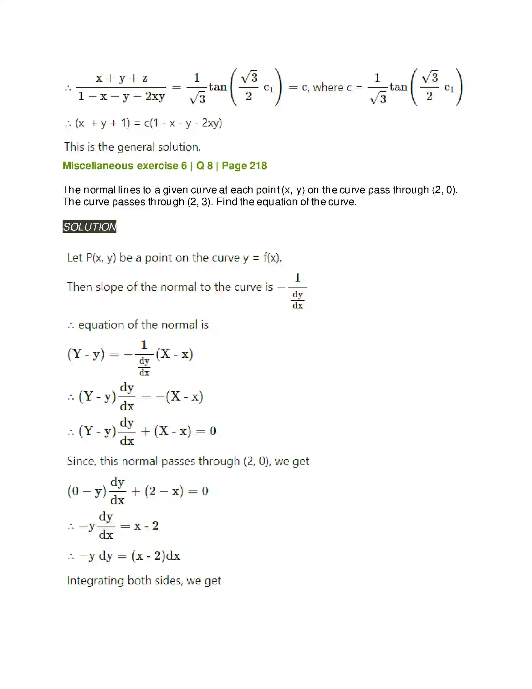 Maharashtra Board Class 12th Mathematics & Statistics-2 (Arts & Science) Differential Equations Solution 150