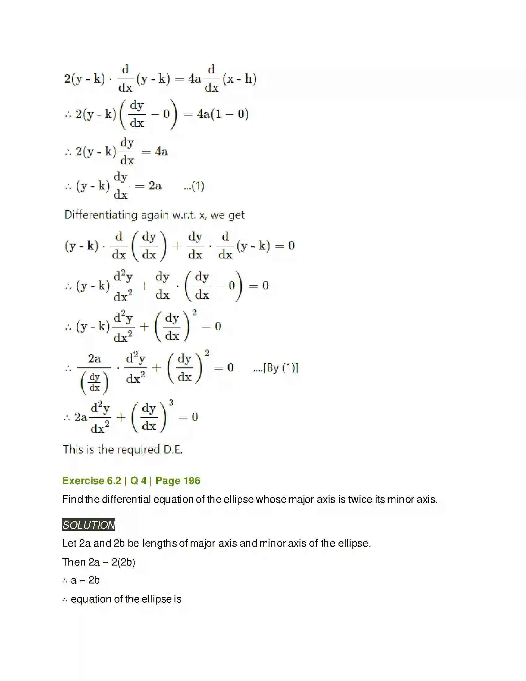 Maharashtra Board Class 12th Mathematics & Statistics-2 (Arts & Science) Differential Equations Solution 18