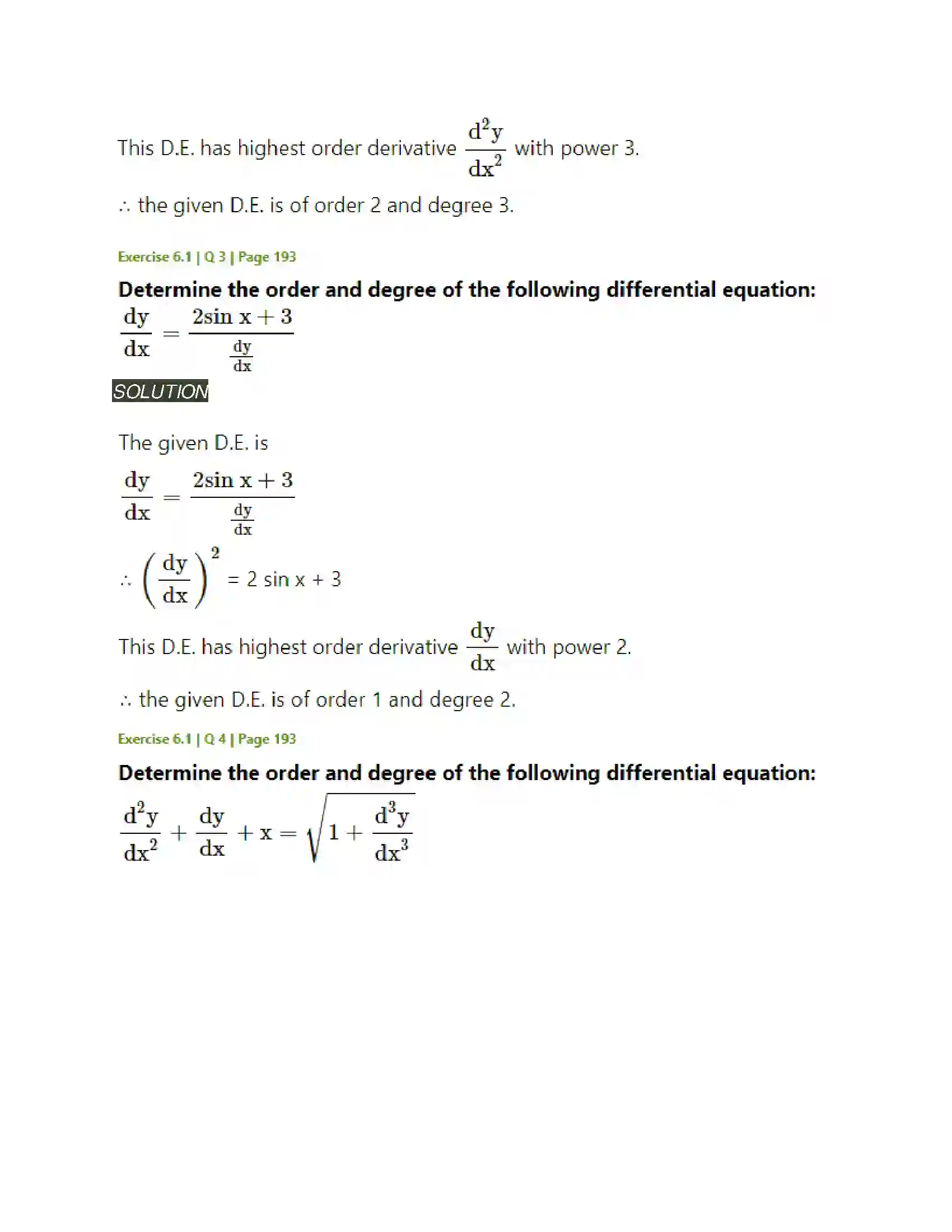 Maharashtra Board Class 12th Mathematics & Statistics-2 (Arts & Science) Differential Equations Solution 2