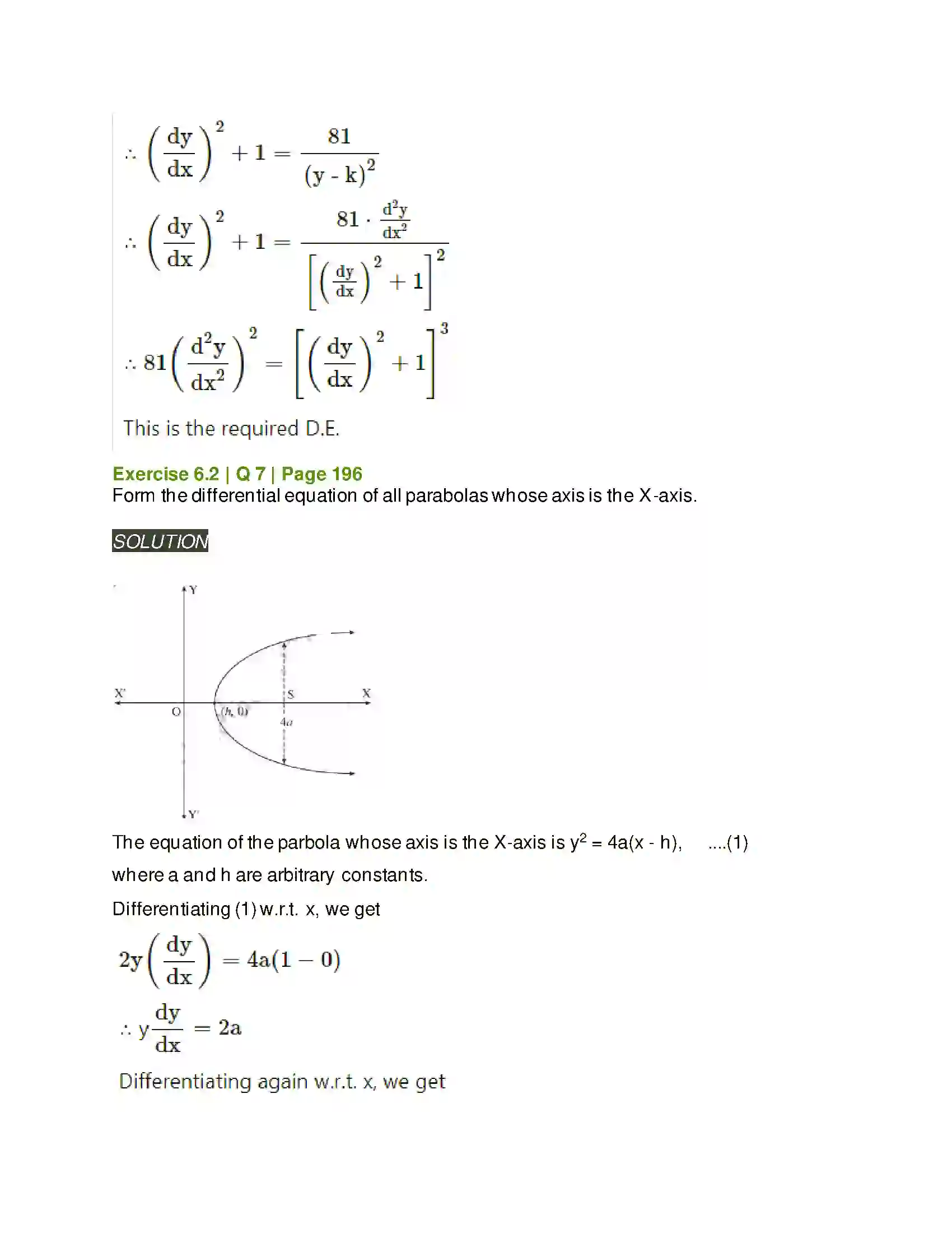 Maharashtra Board Class 12th Mathematics & Statistics-2 (Arts & Science) Differential Equations Solution 21