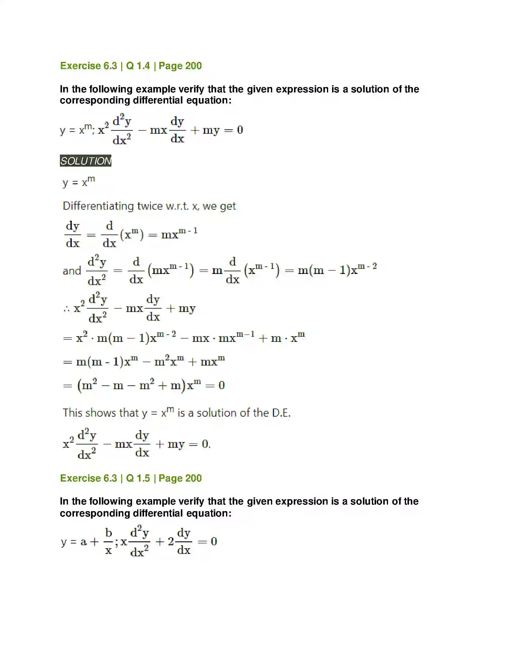 Maharashtra Board Class 12th Mathematics & Statistics-2 (Arts & Science) Differential Equations Solution 25