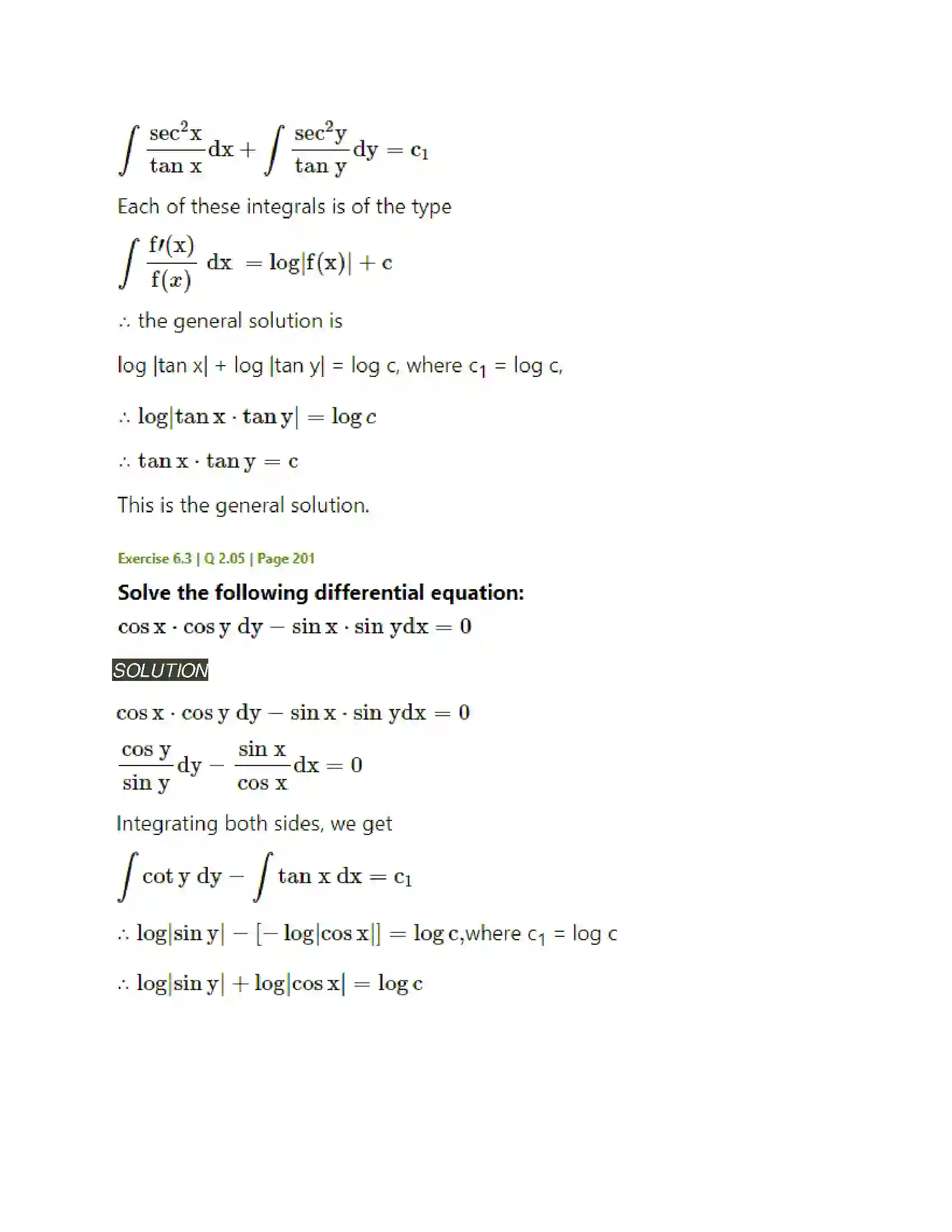 Maharashtra Board Class 12th Mathematics & Statistics-2 (Arts & Science) Differential Equations Solution 30