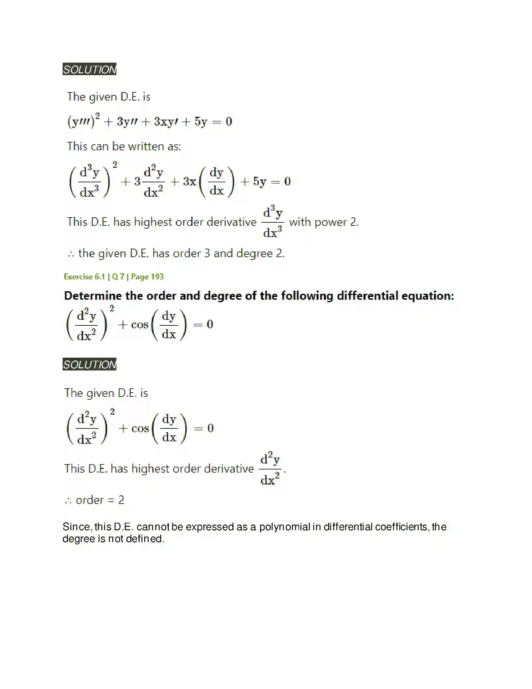 Maharashtra Board Class 12th Mathematics & Statistics-2 (Arts & Science) Differential Equations Solution 4