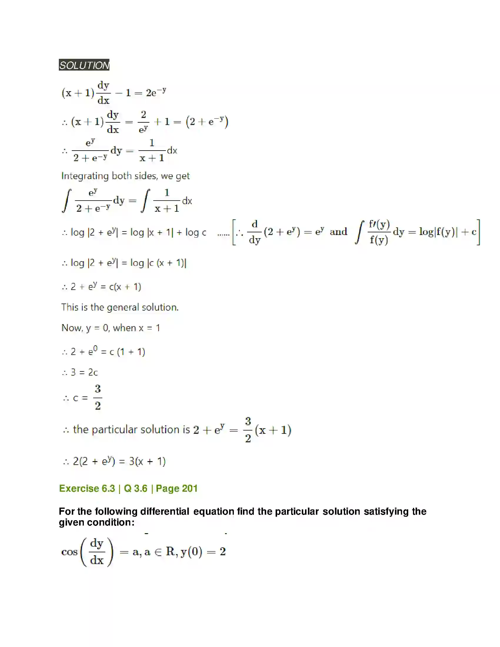 Maharashtra Board Class 12th Mathematics & Statistics-2 (Arts & Science) Differential Equations Solution 40