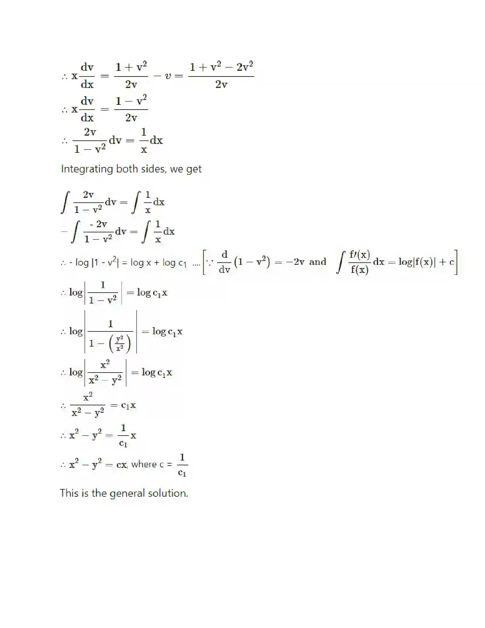 Maharashtra Board Class 12th Mathematics & Statistics-2 (Arts & Science) Differential Equations Solution 49