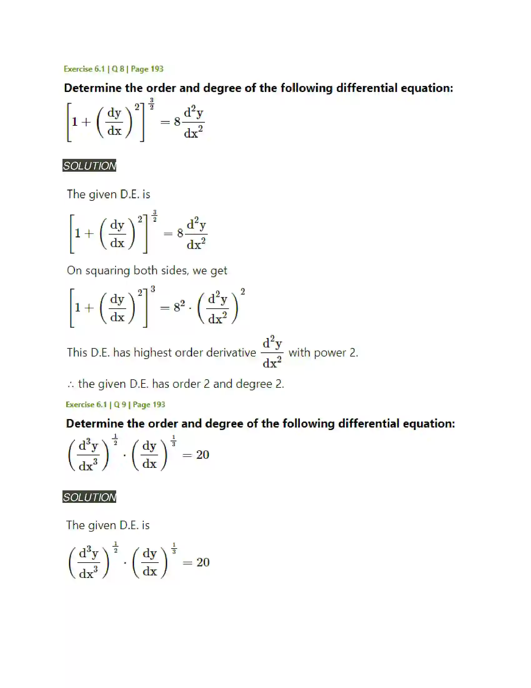 Maharashtra Board Class 12th Mathematics & Statistics-2 (Arts & Science) Differential Equations Solution 5