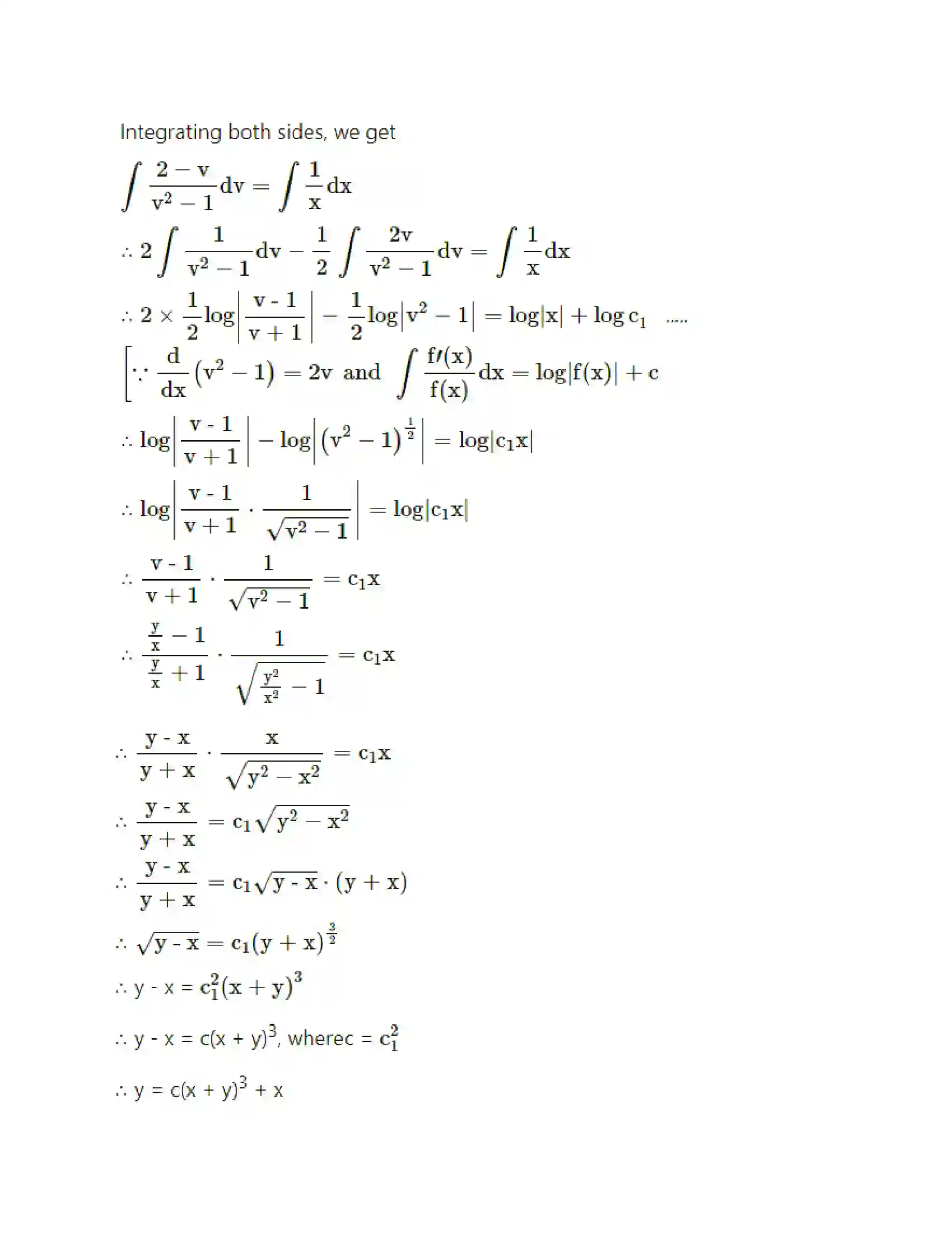 Maharashtra Board Class 12th Mathematics & Statistics-2 (Arts & Science) Differential Equations Solution 54