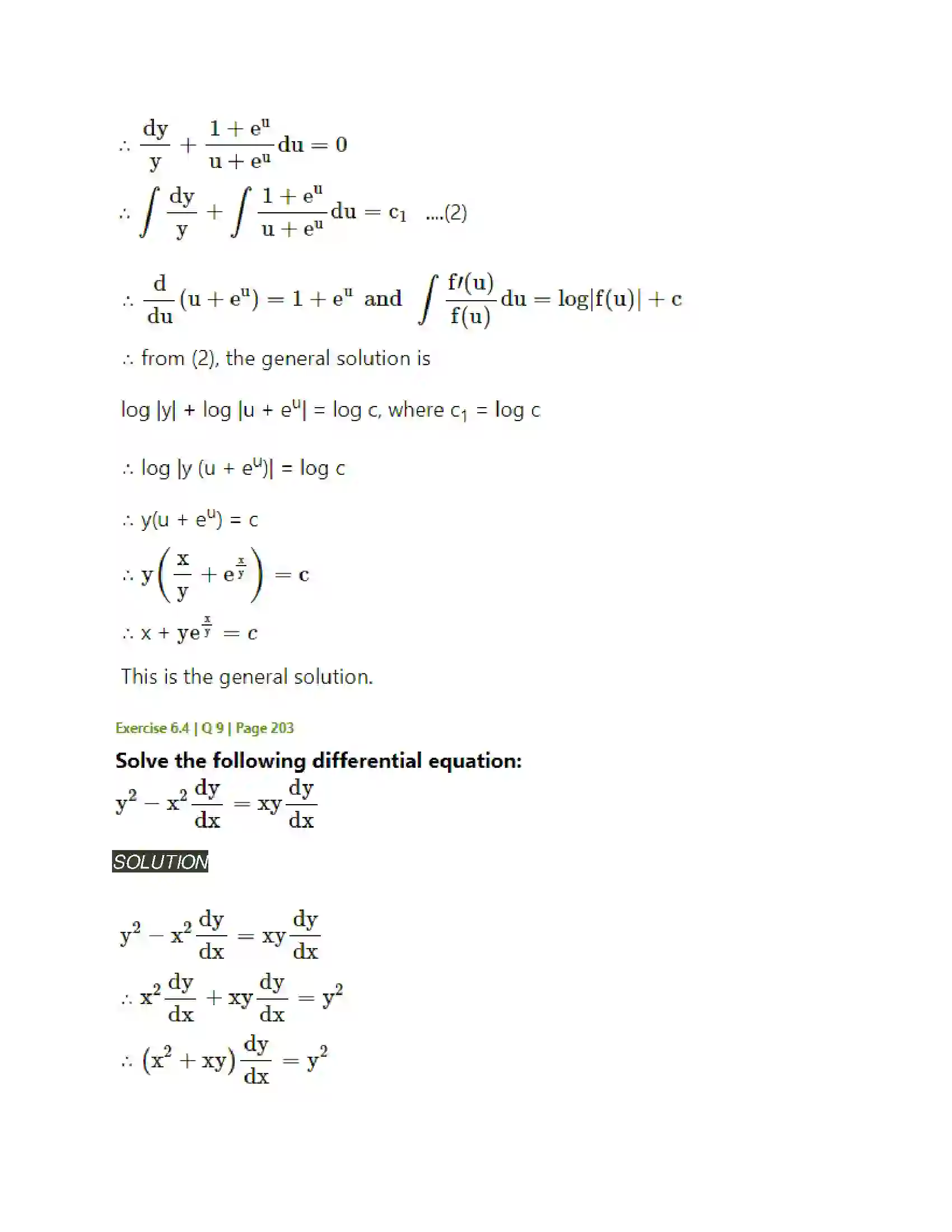 Maharashtra Board Class 12th Mathematics & Statistics-2 (Arts & Science) Differential Equations Solution 57