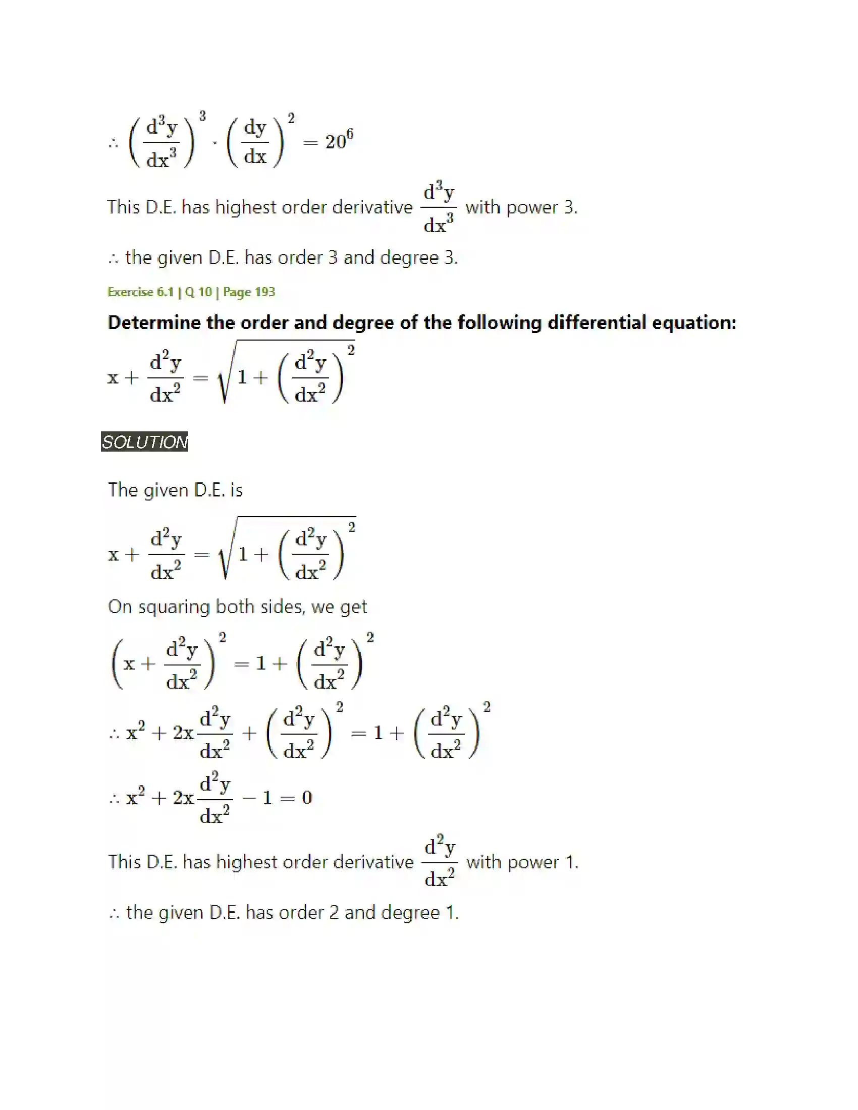 Maharashtra Board Class 12th Mathematics & Statistics-2 (Arts & Science) Differential Equations Solution 6