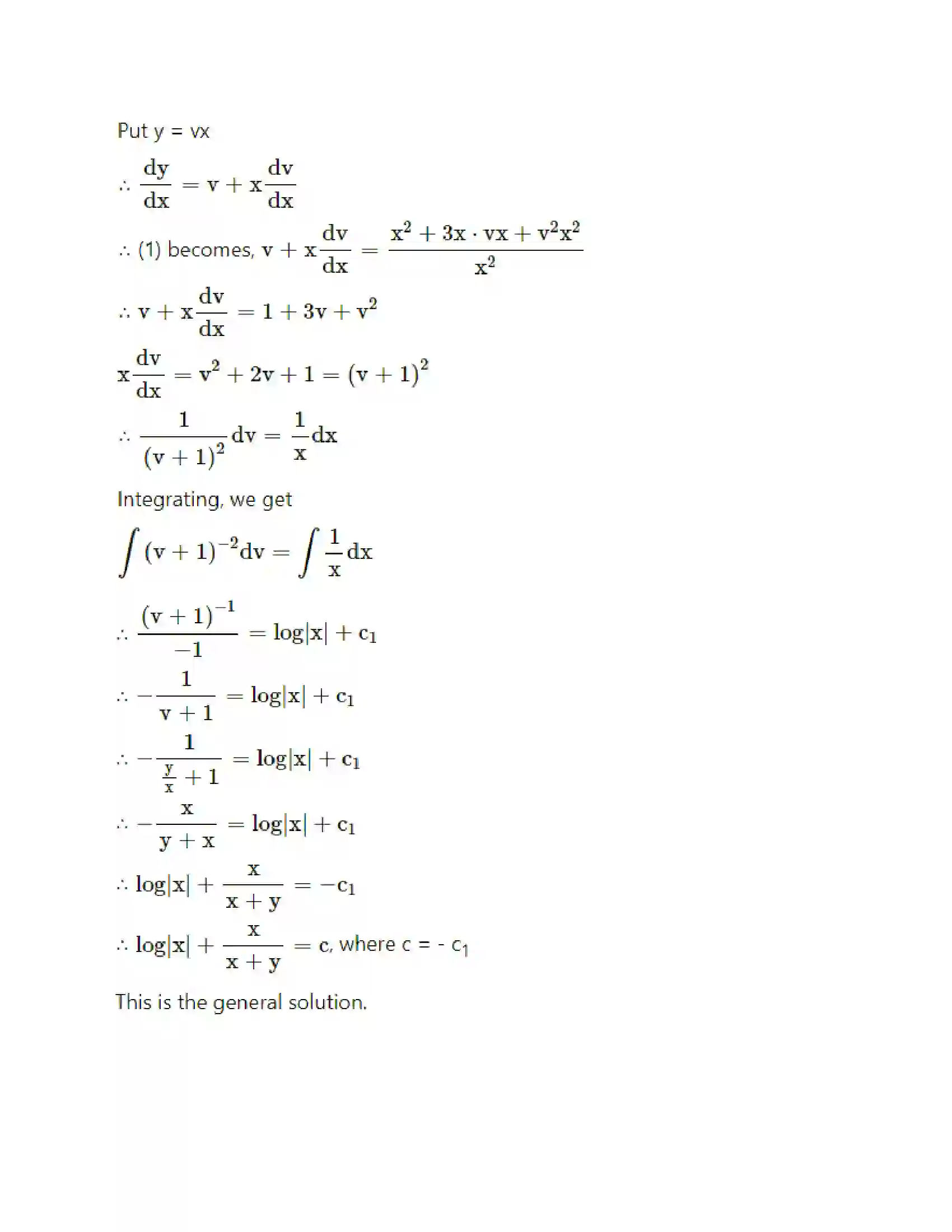 Maharashtra Board Class 12th Mathematics & Statistics-2 (Arts & Science) Differential Equations Solution 65