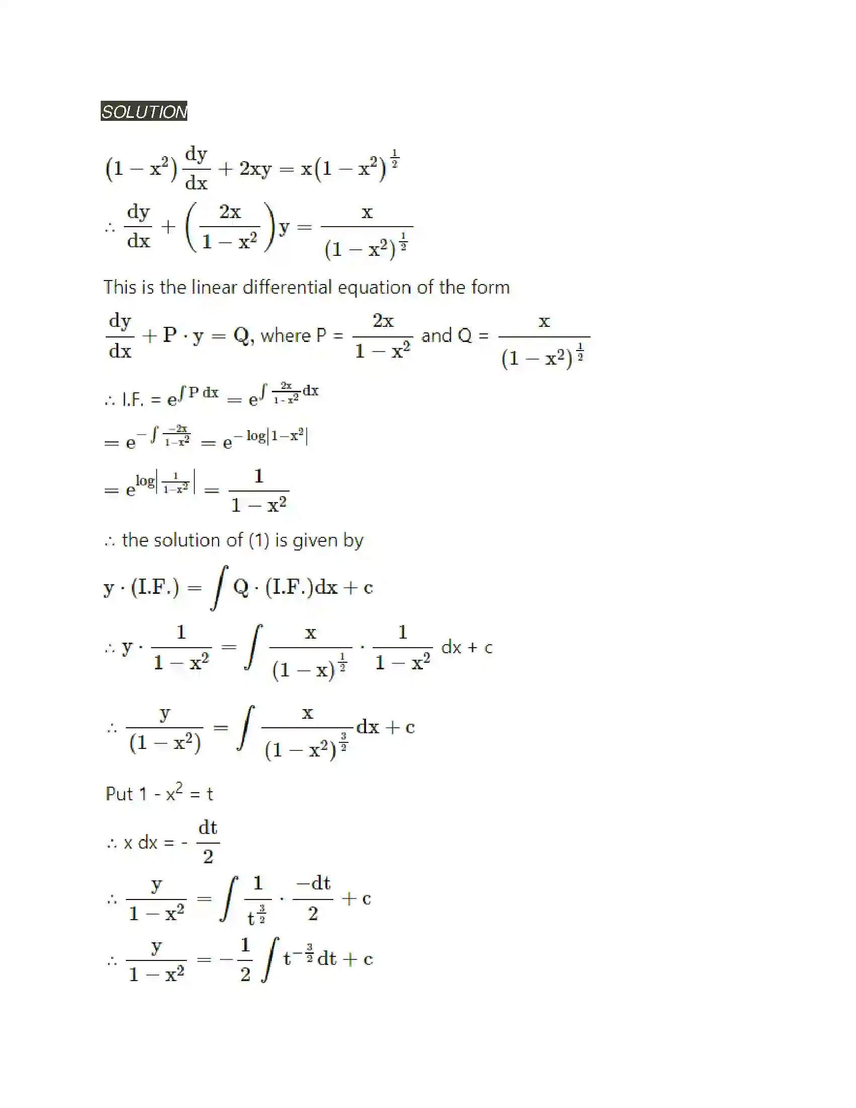 Maharashtra Board Class 12th Mathematics & Statistics-2 (Arts & Science) Differential Equations Solution 78