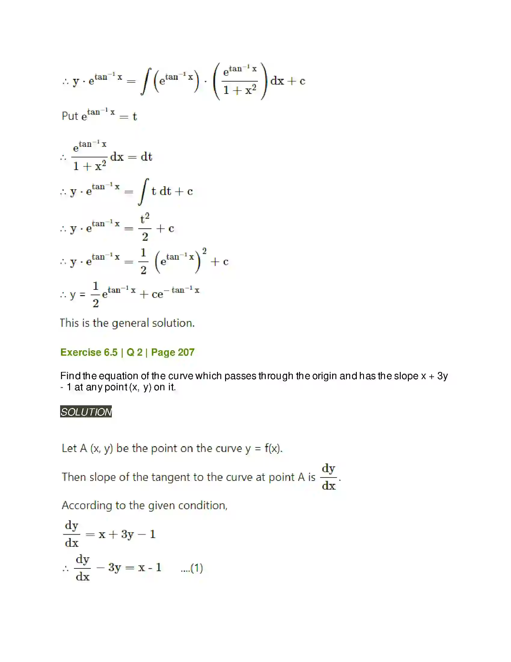 Maharashtra Board Class 12th Mathematics & Statistics-2 (Arts & Science) Differential Equations Solution 80