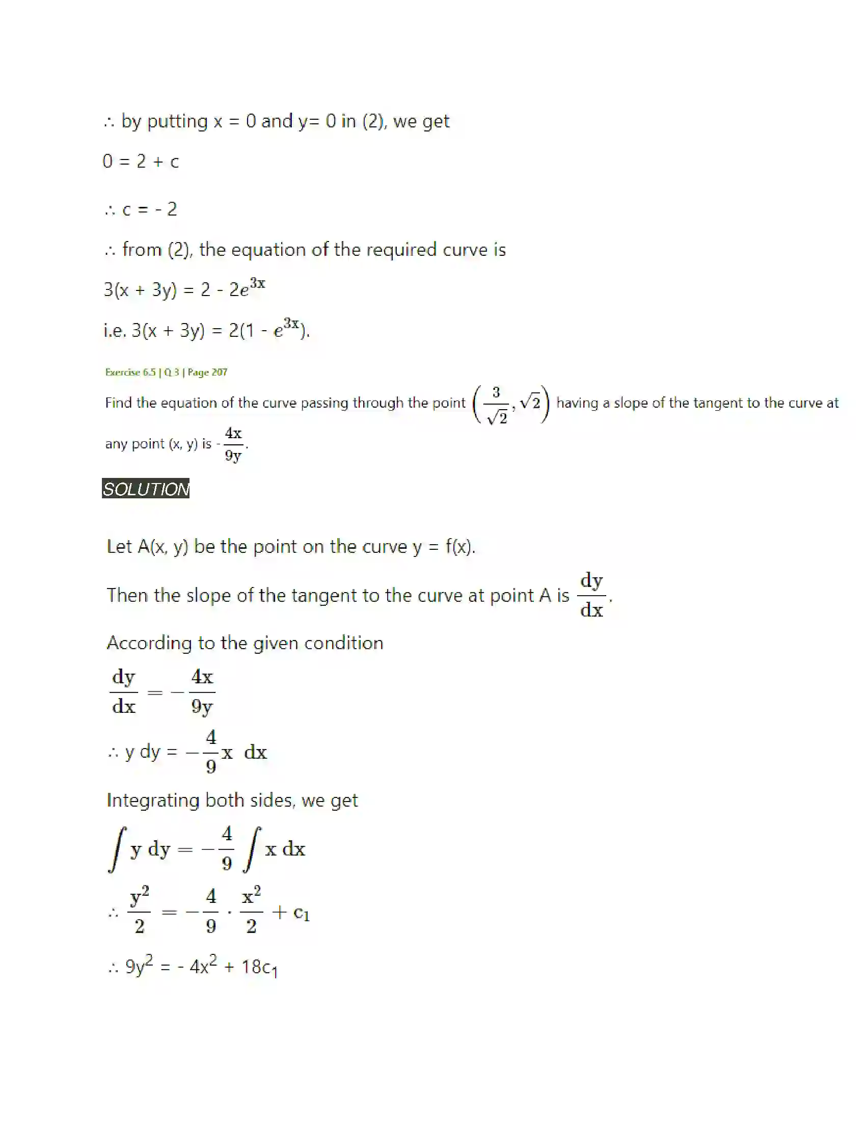 Maharashtra Board Class 12th Mathematics & Statistics-2 (Arts & Science) Differential Equations Solution 82
