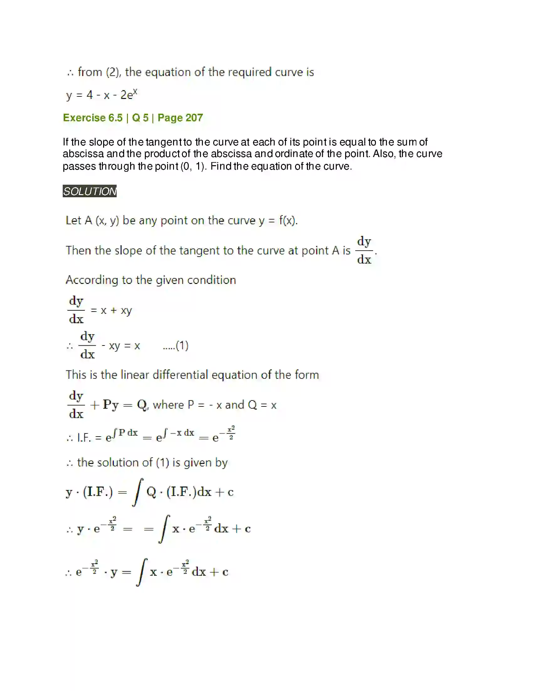 Maharashtra Board Class 12th Mathematics & Statistics-2 (Arts & Science) Differential Equations Solution 85