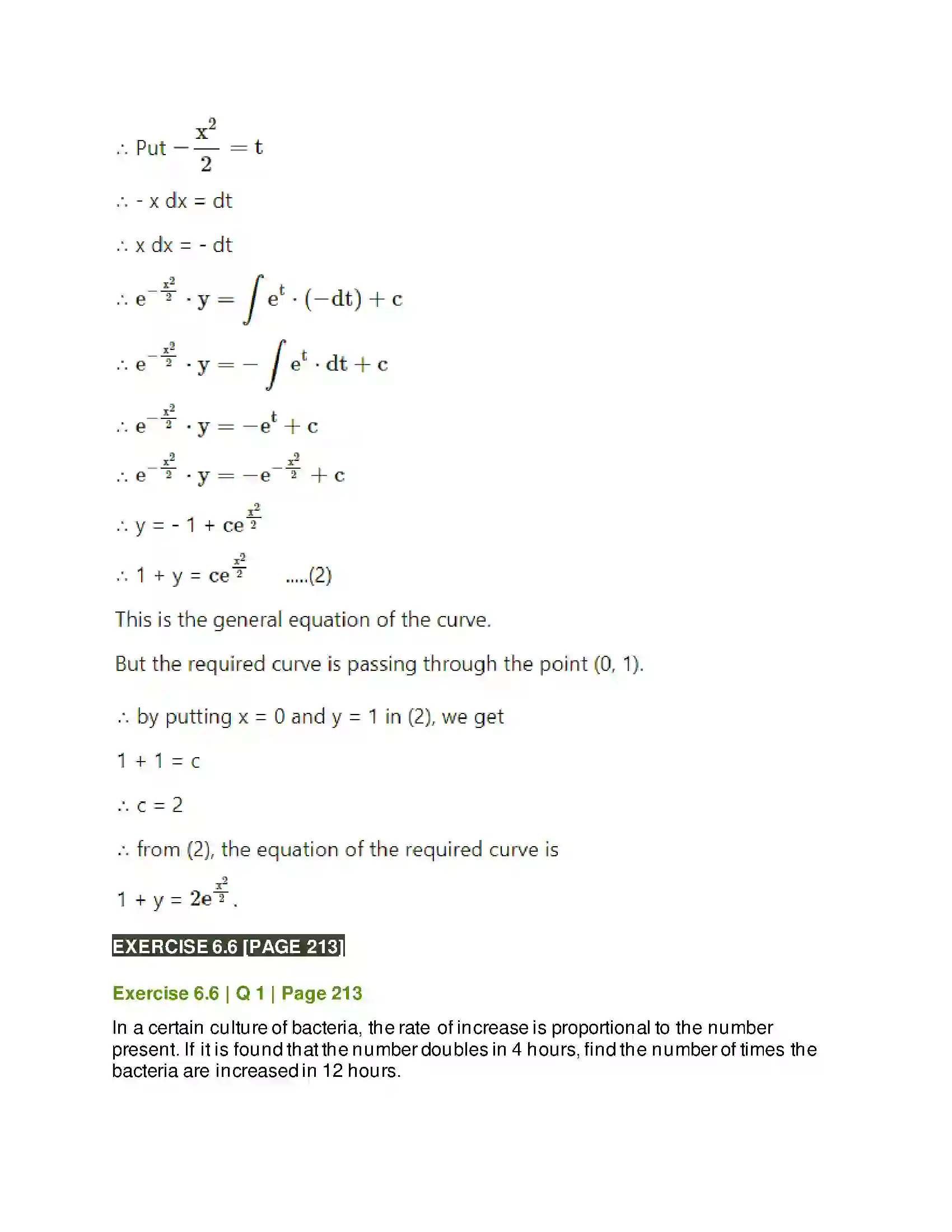 Maharashtra Board Class 12th Mathematics & Statistics-2 (Arts & Science) Differential Equations Solution 86