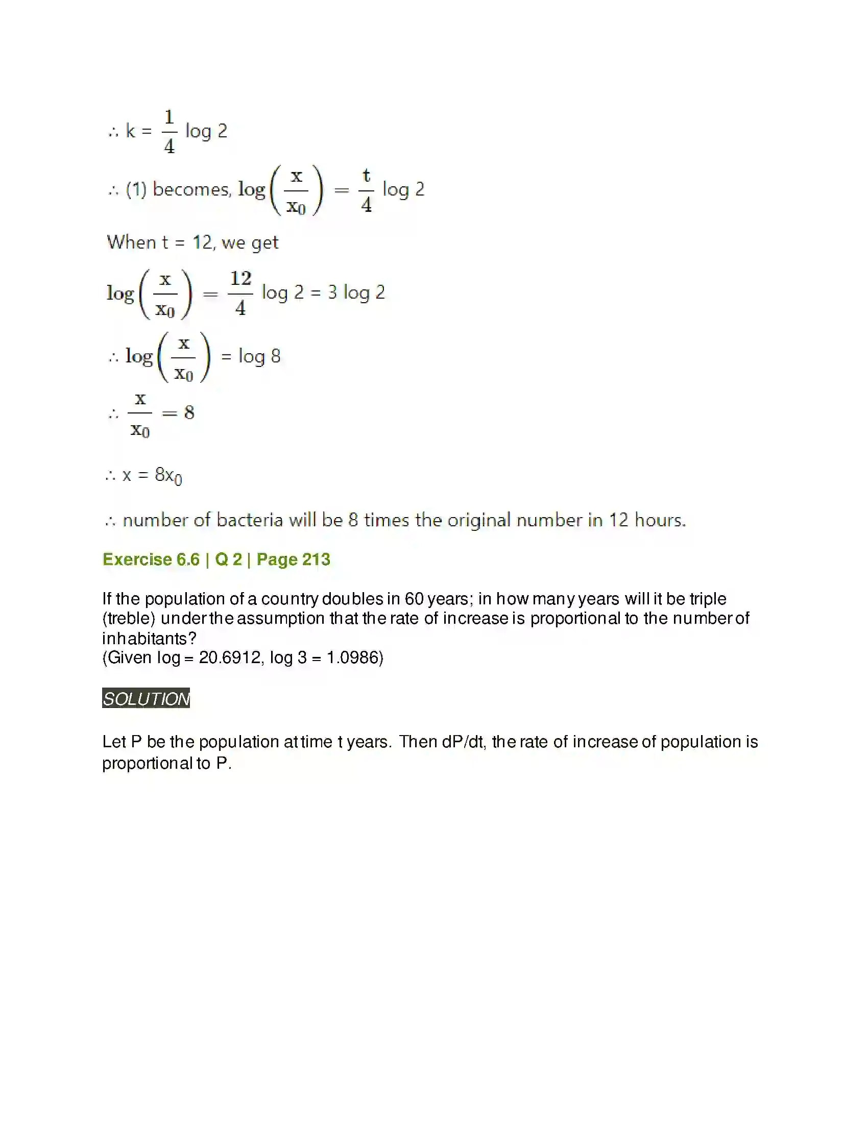 Maharashtra Board Class 12th Mathematics & Statistics-2 (Arts & Science) Differential Equations Solution 88