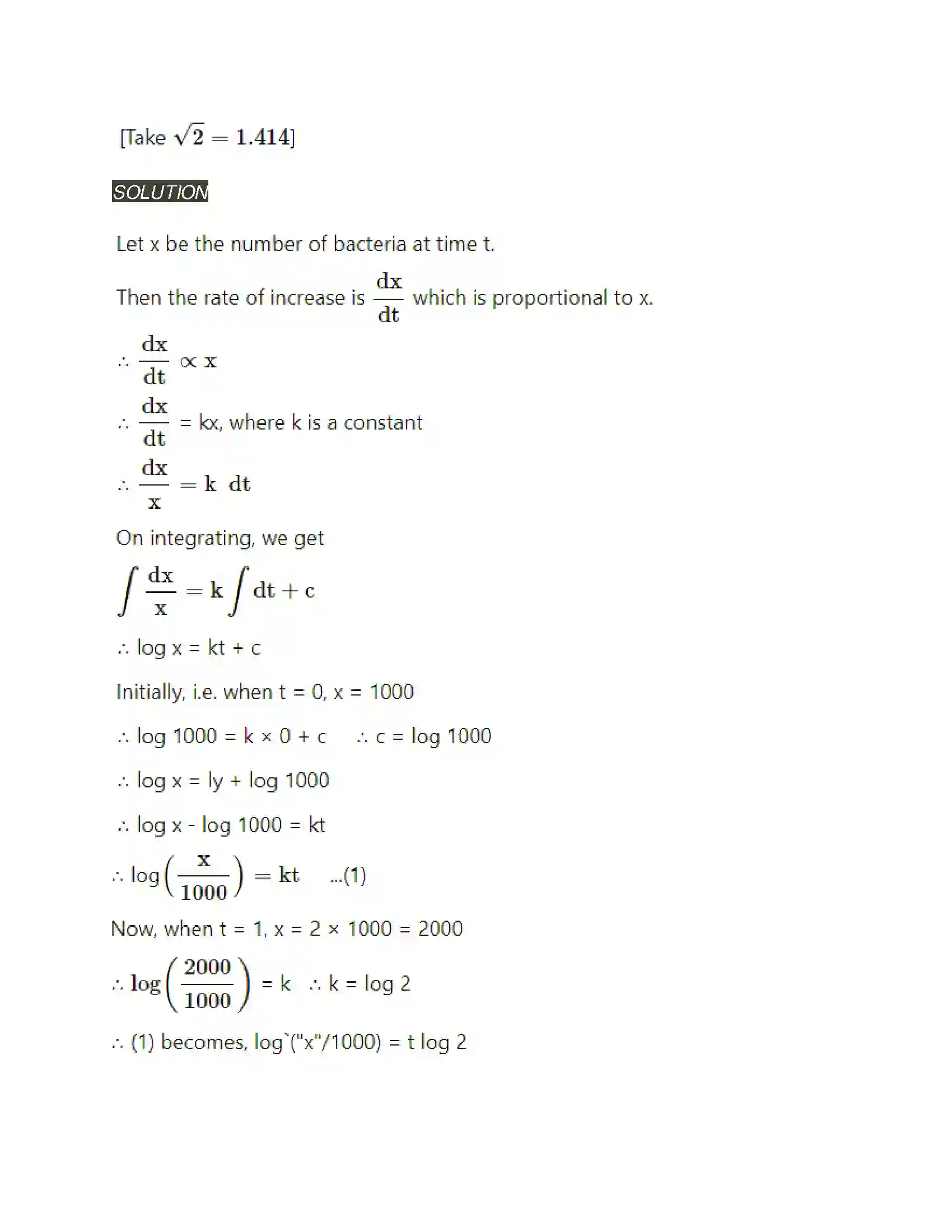 Maharashtra Board Class 12th Mathematics & Statistics-2 (Arts & Science) Differential Equations Solution 92