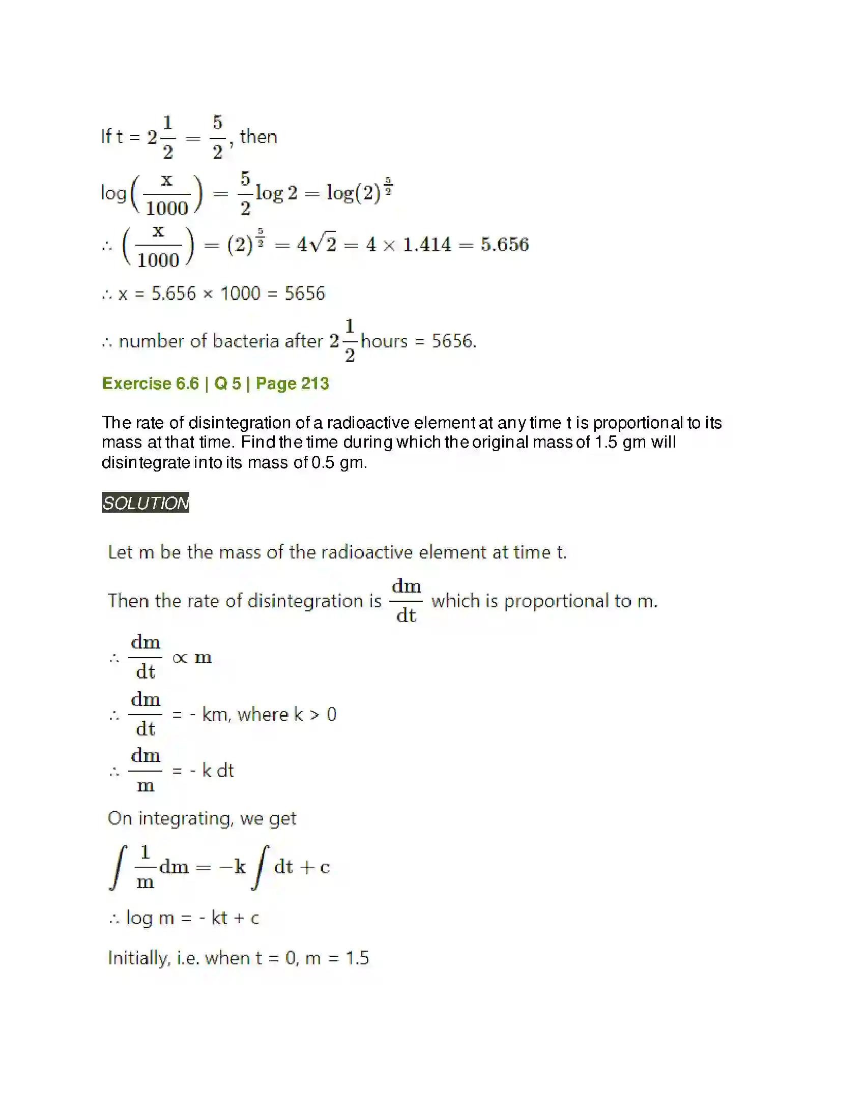 Maharashtra Board Class 12th Mathematics & Statistics-2 (Arts & Science) Differential Equations Solution 93