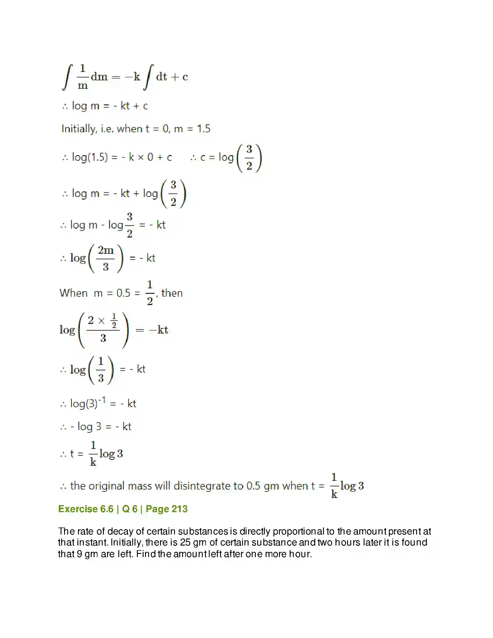 Maharashtra Board Class 12th Mathematics & Statistics-2 (Arts & Science) Differential Equations Solution 94