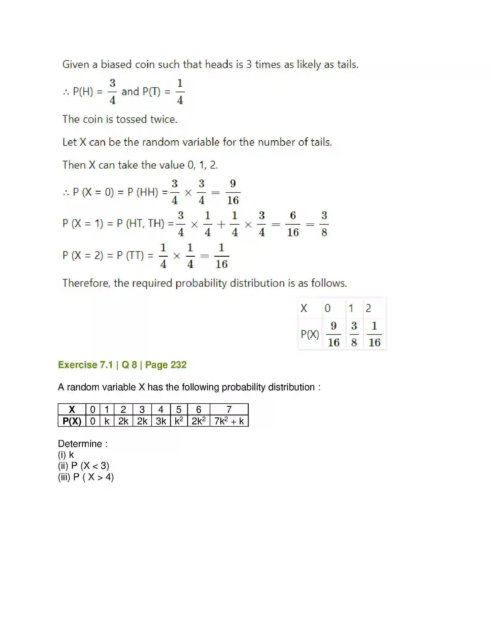 Maharashtra Board Class 12th Mathematics & Statistics-2 (Arts & Science) Probability Distributions Solution 10