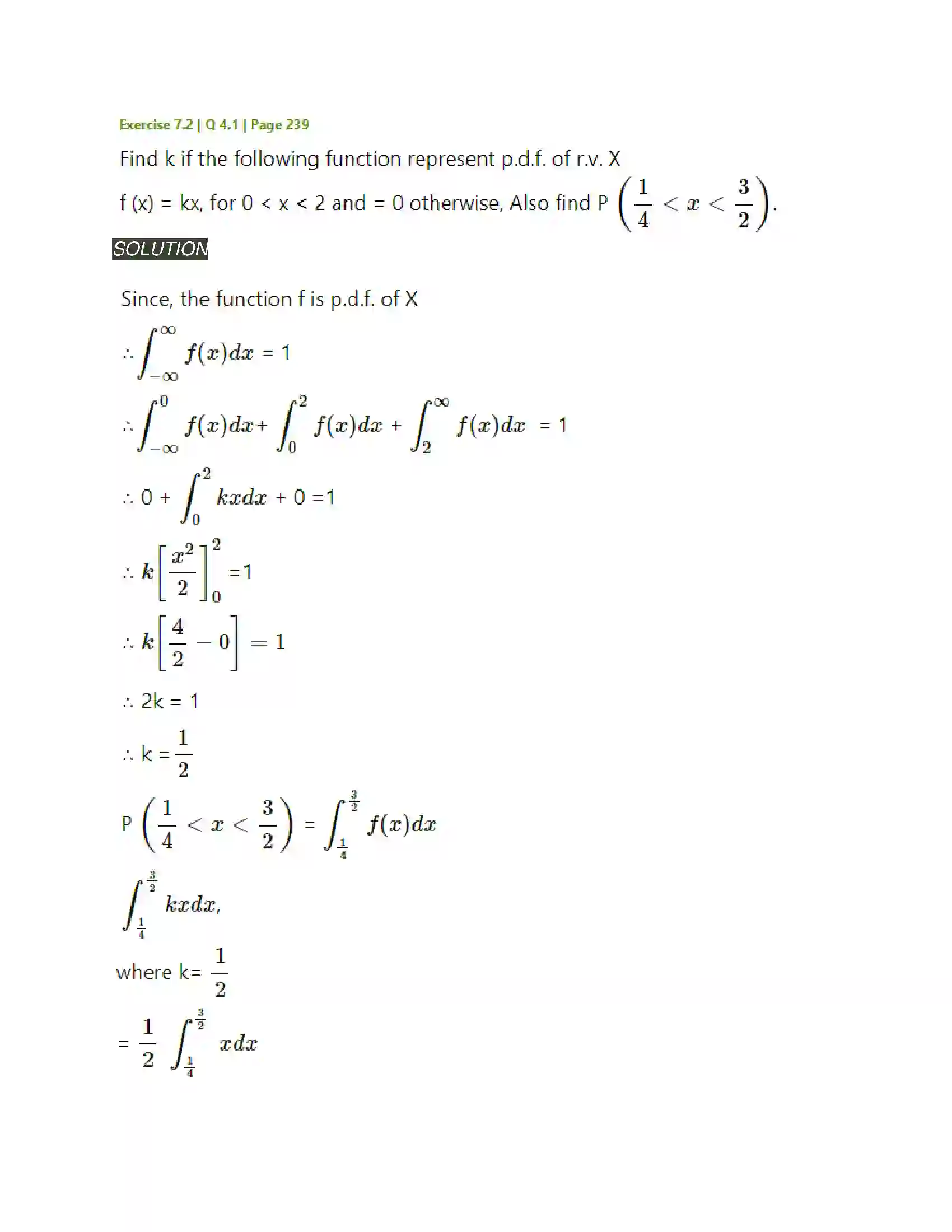 Maharashtra Board Class 12th Mathematics & Statistics-2 (Arts & Science) Probability Distributions Solution 28