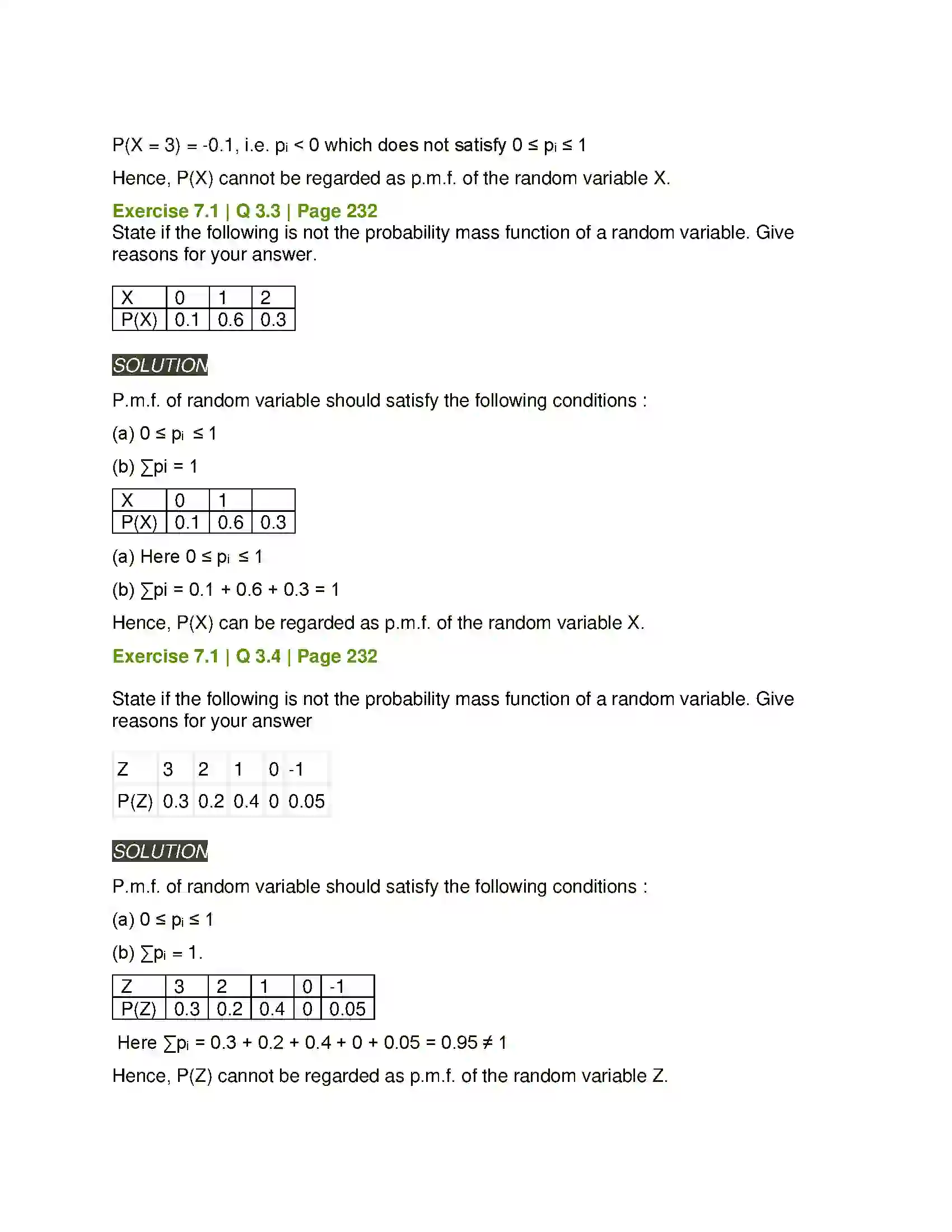 Maharashtra Board Class 12th Mathematics & Statistics-2 (Arts & Science) Probability Distributions Solution 3