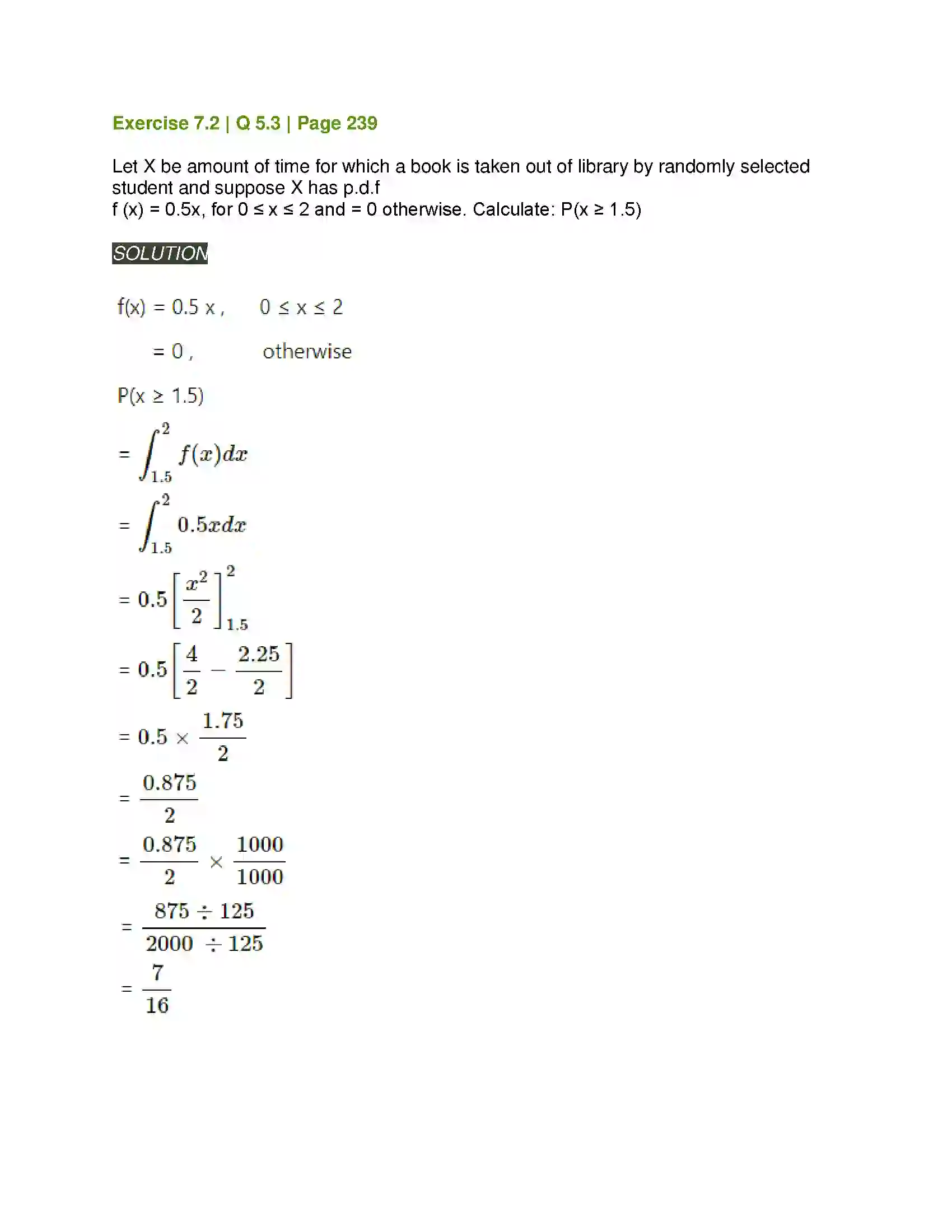 Maharashtra Board Class 12th Mathematics & Statistics-2 (Arts & Science) Probability Distributions Solution 33