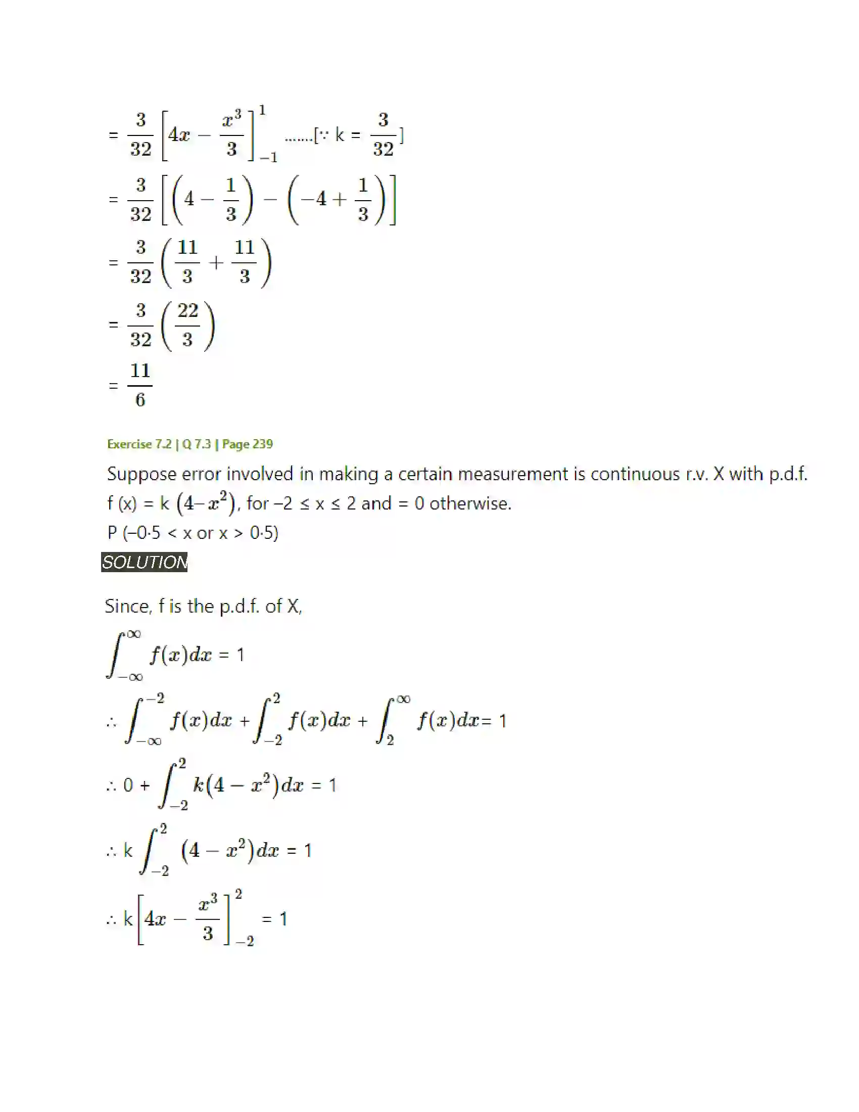 Maharashtra Board Class 12th Mathematics & Statistics-2 (Arts & Science) Probability Distributions Solution 39