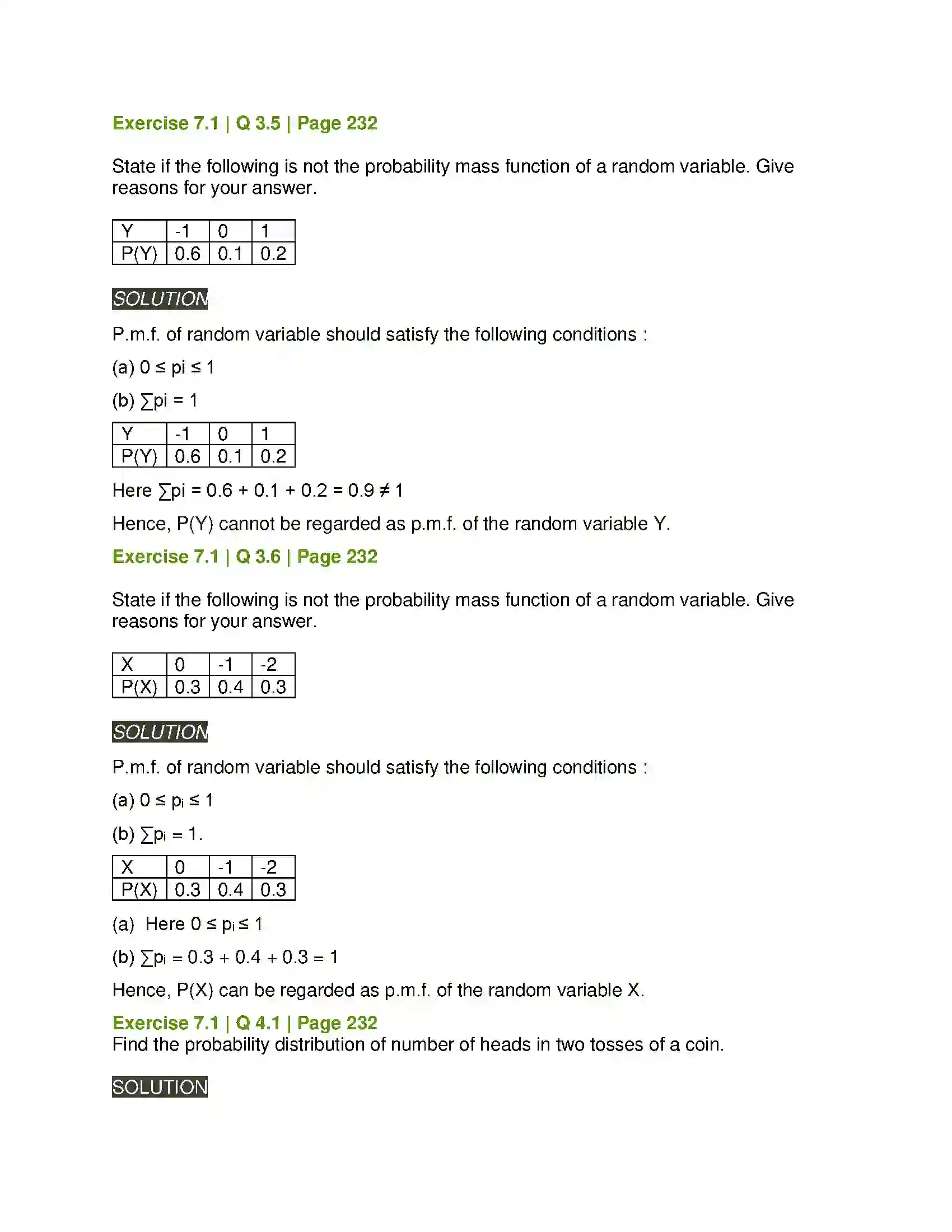 Maharashtra Board Class 12th Mathematics & Statistics-2 (Arts & Science) Probability Distributions Solution 4