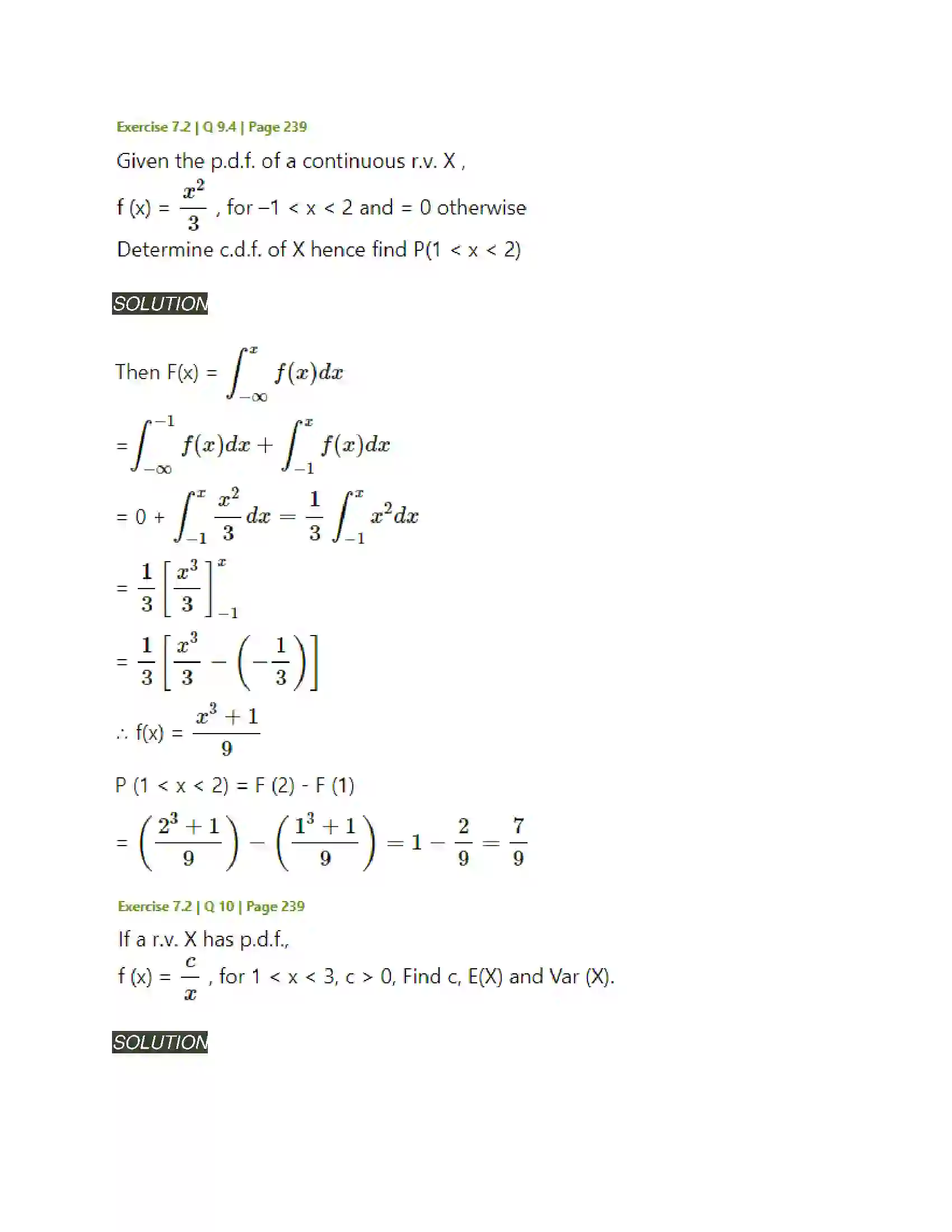 Maharashtra Board Class 12th Mathematics & Statistics-2 (Arts & Science) Probability Distributions Solution 46