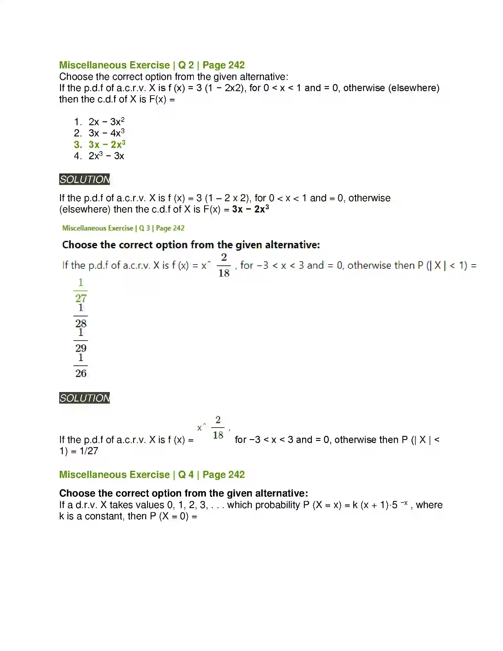 Maharashtra Board Class 12th Mathematics & Statistics-2 (Arts & Science) Probability Distributions Solution 49