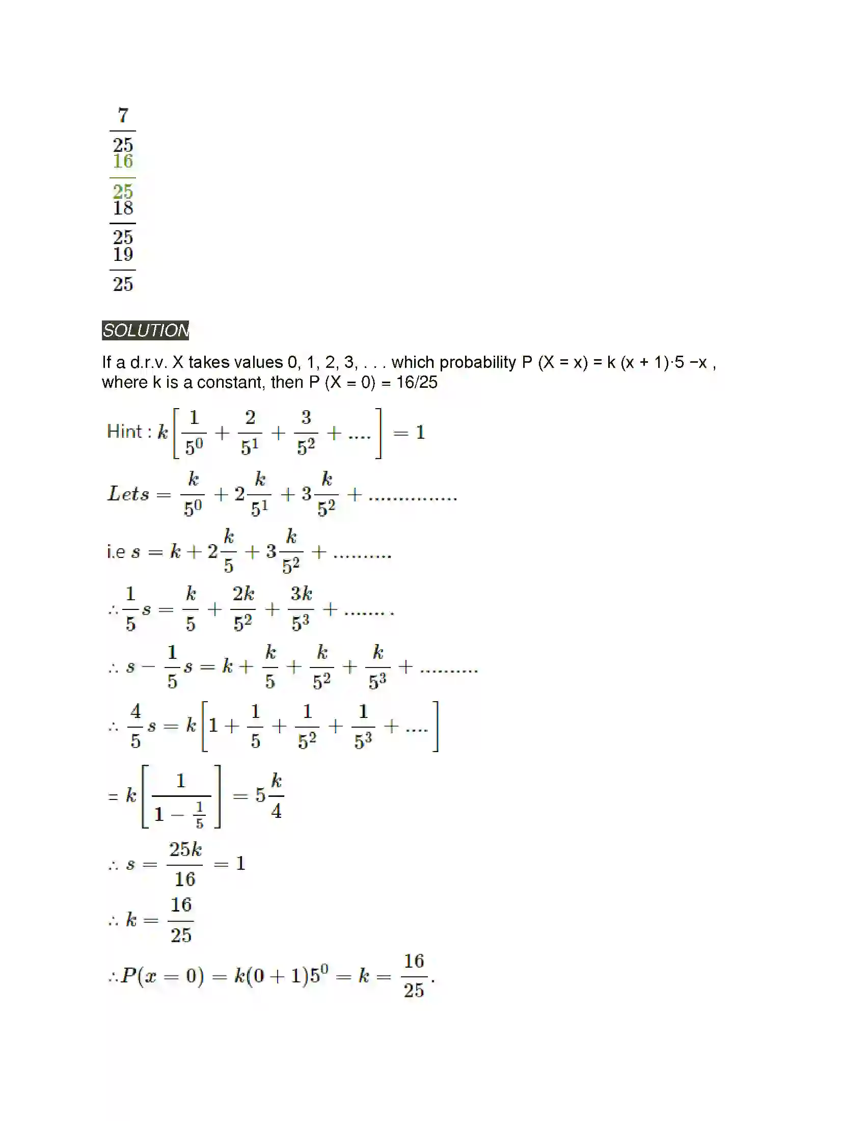 Maharashtra Board Class 12th Mathematics & Statistics-2 (Arts & Science) Probability Distributions Solution 50