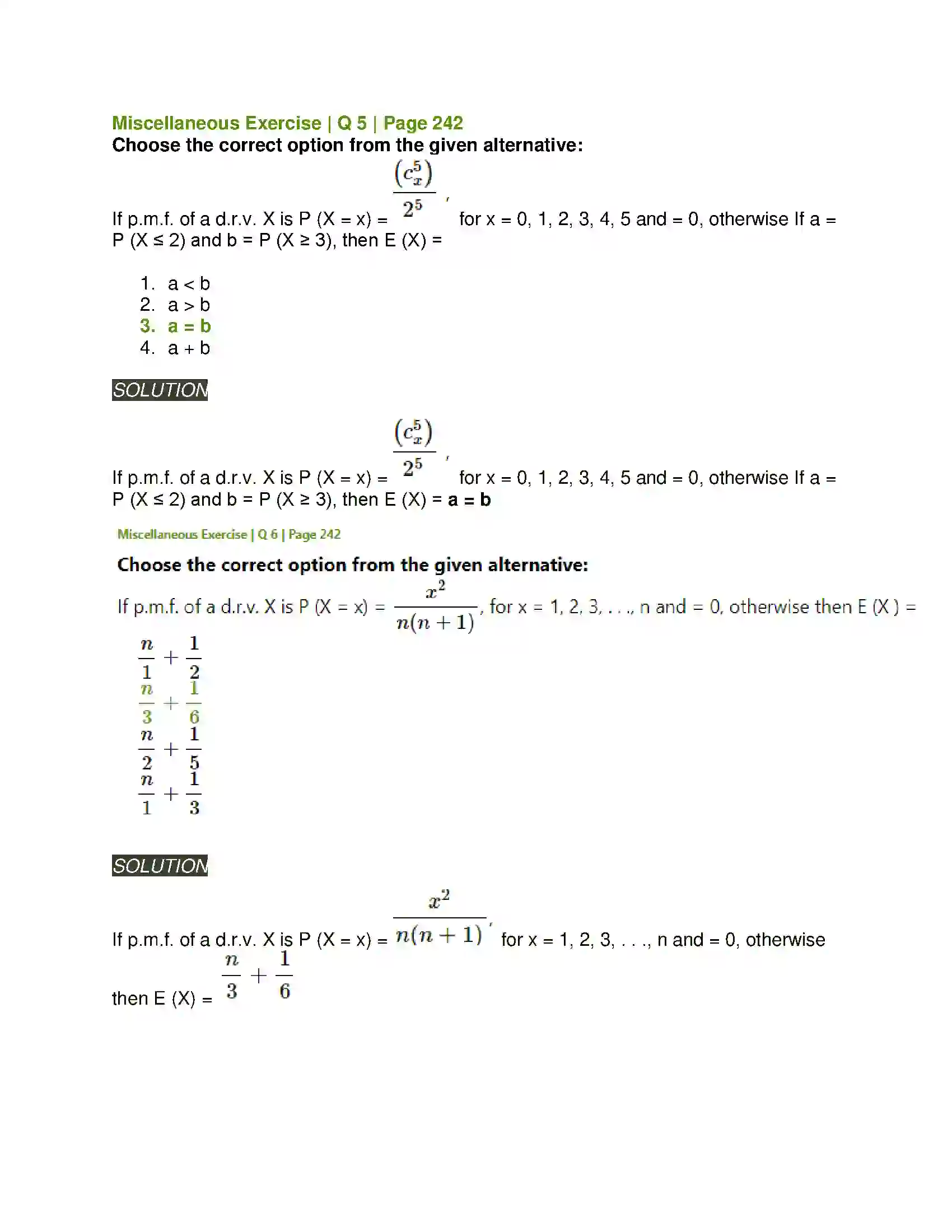 Maharashtra Board Class 12th Mathematics & Statistics-2 (Arts & Science) Probability Distributions Solution 51
