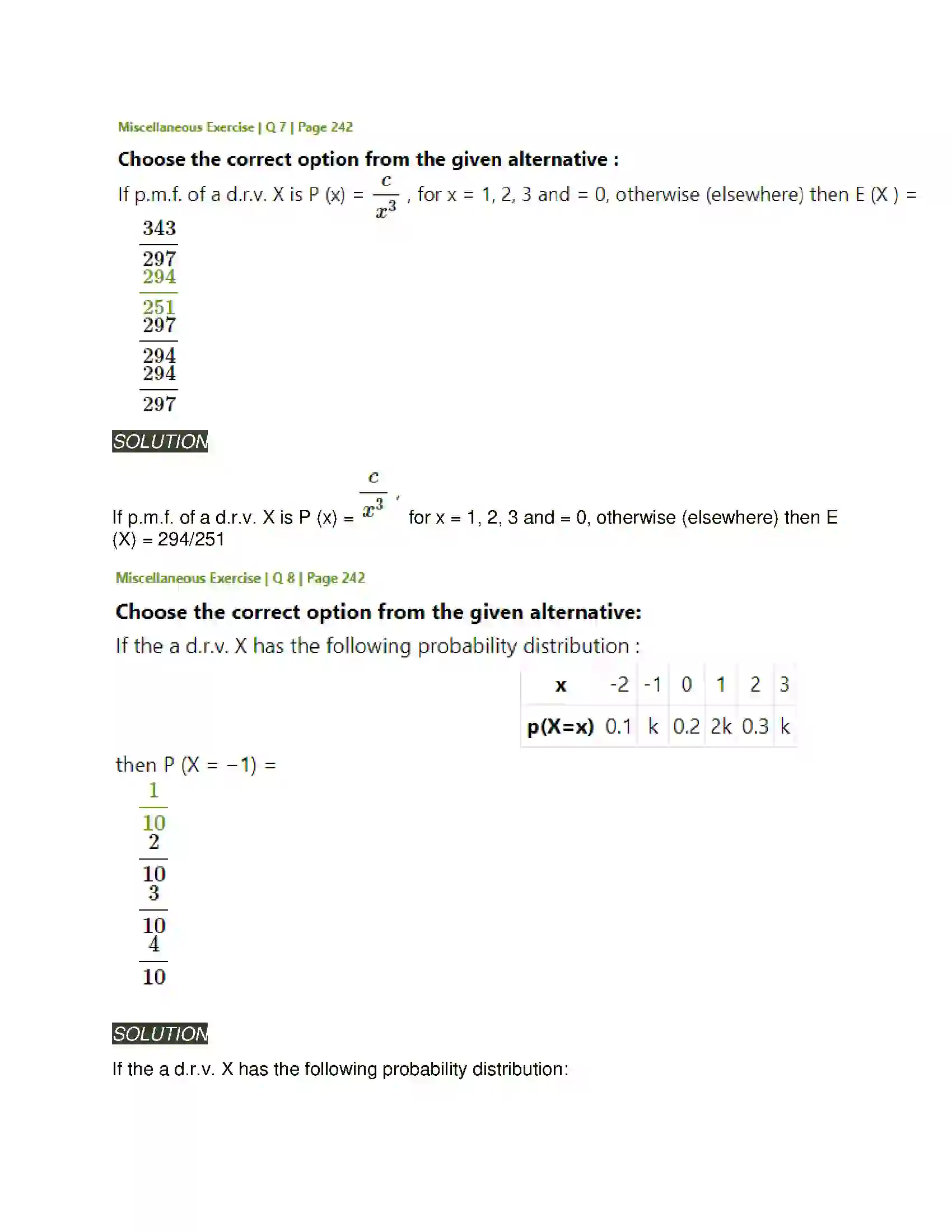 Maharashtra Board Class 12th Mathematics & Statistics-2 (Arts & Science) Probability Distributions Solution 52