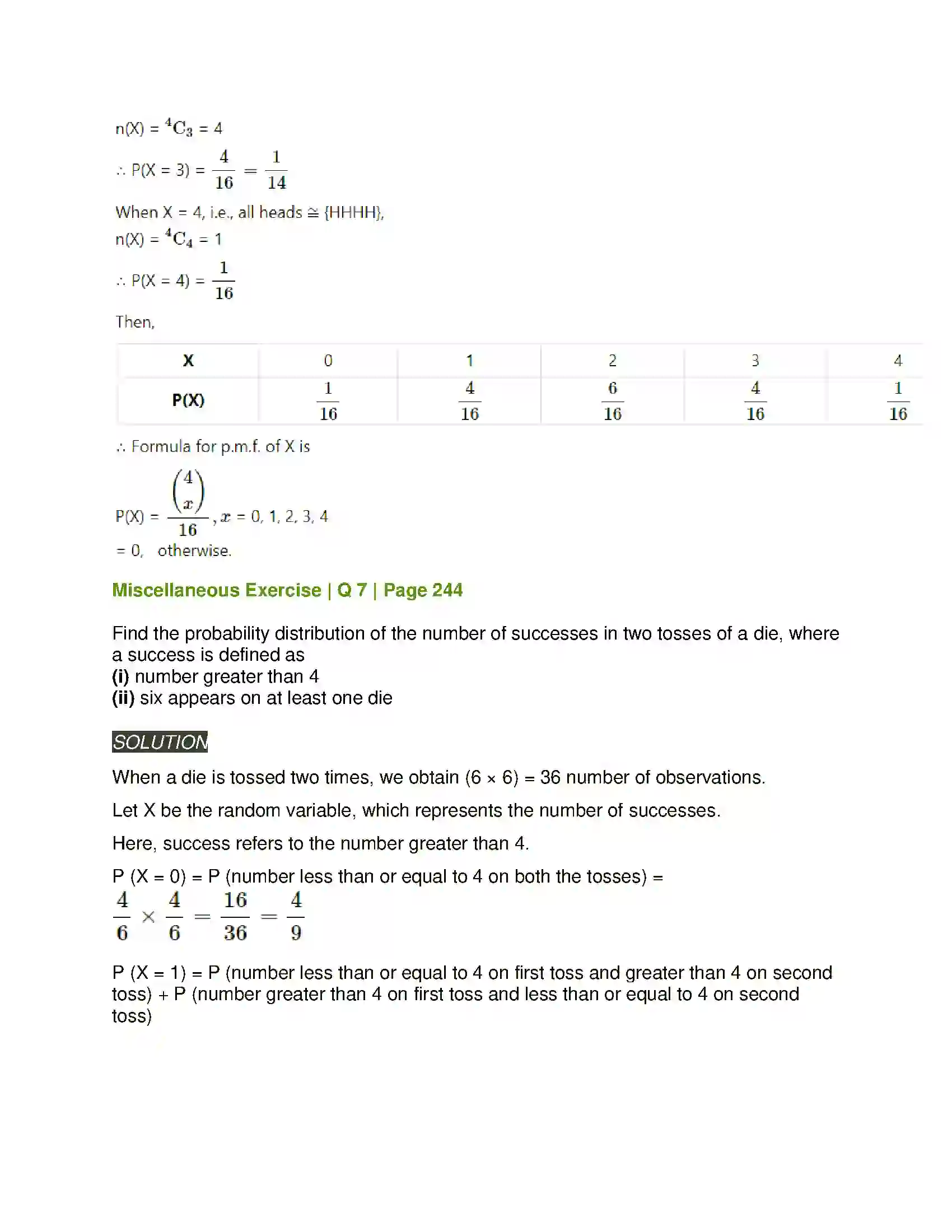 Maharashtra Board Class 12th Mathematics & Statistics-2 (Arts & Science) Probability Distributions Solution 63
