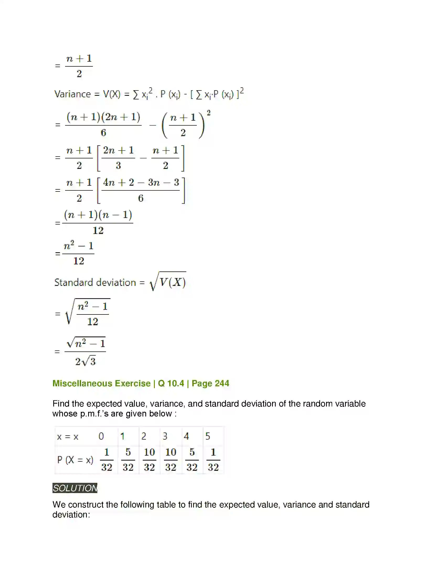 Maharashtra Board Class 12th Mathematics & Statistics-2 (Arts & Science) Probability Distributions Solution 71
