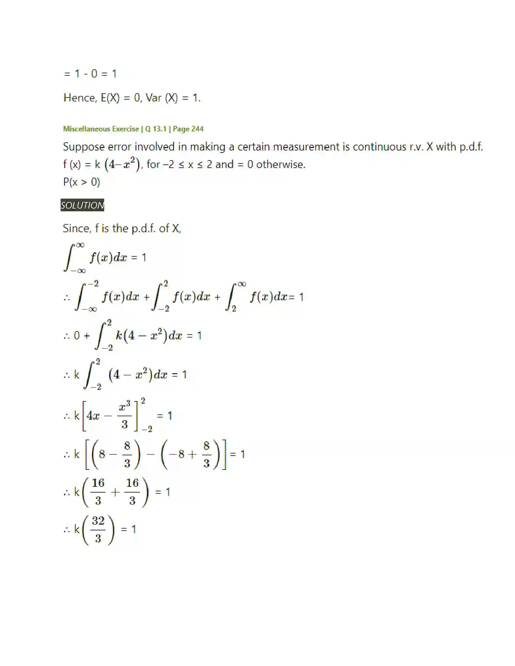 Maharashtra Board Class 12th Mathematics & Statistics-2 (Arts & Science) Probability Distributions Solution 77