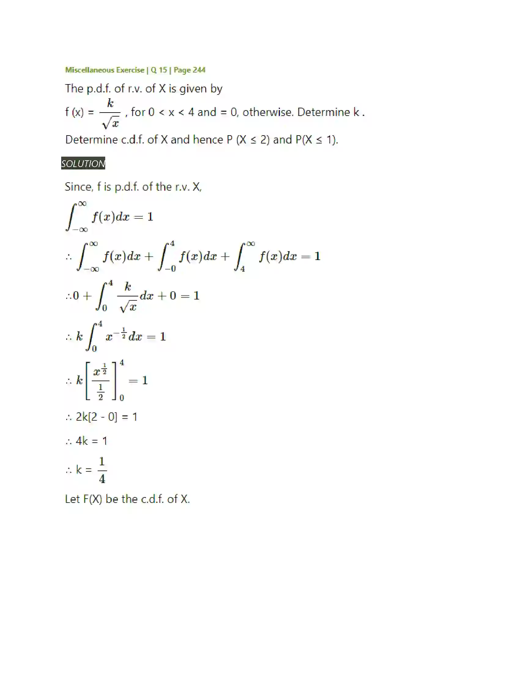 Maharashtra Board Class 12th Mathematics & Statistics-2 (Arts & Science) Probability Distributions Solution 84